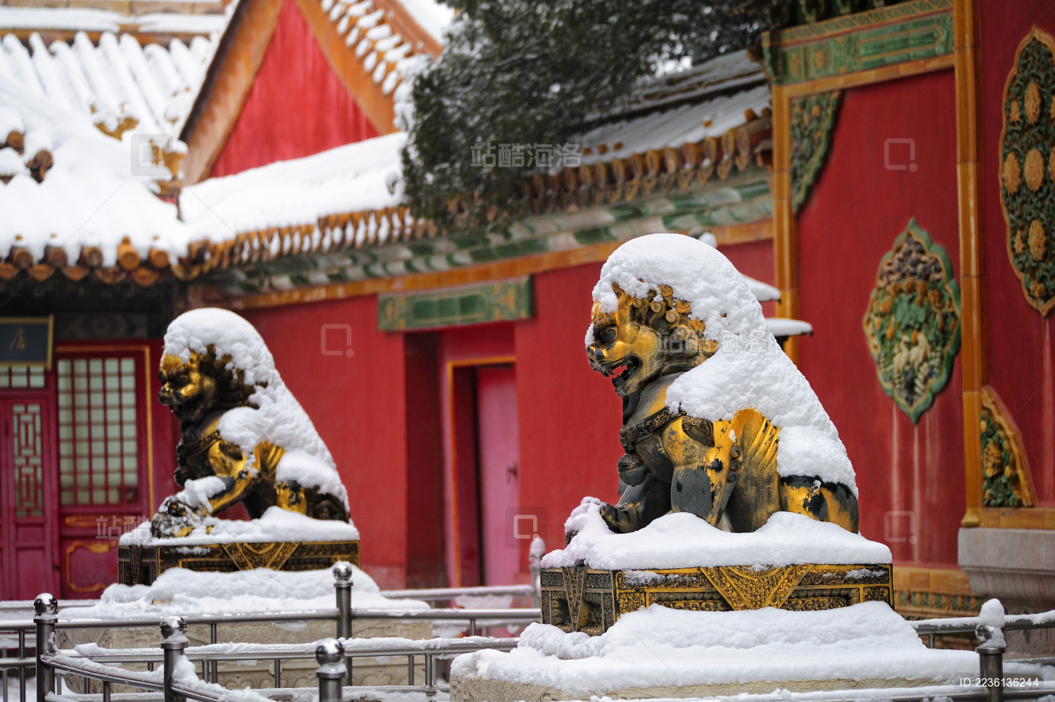 北京故宫养心殿铜狮