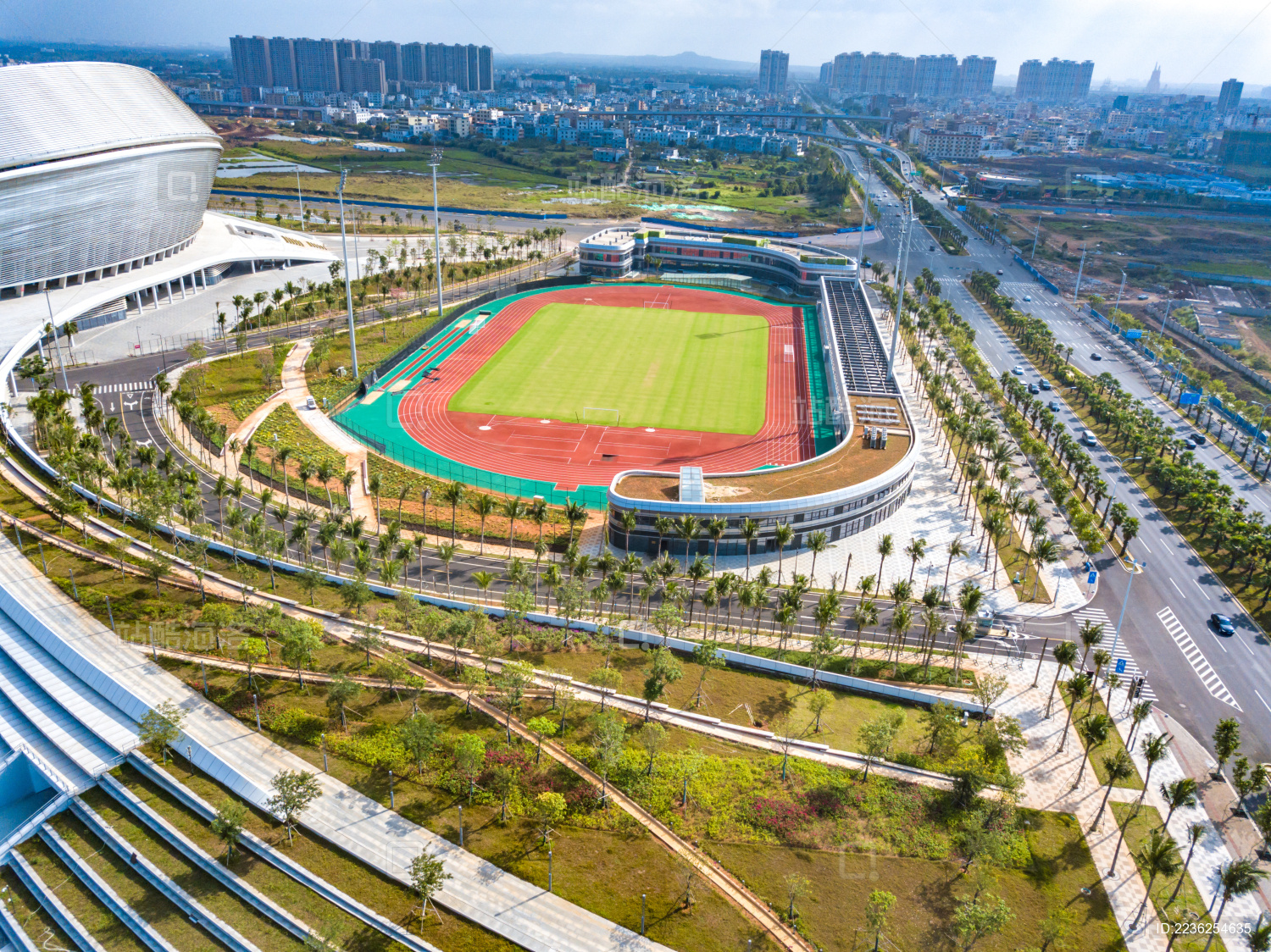 Haikou Wuyuanhe Culture and Sports Park is the Biggest Stadium in Hainan Province of China