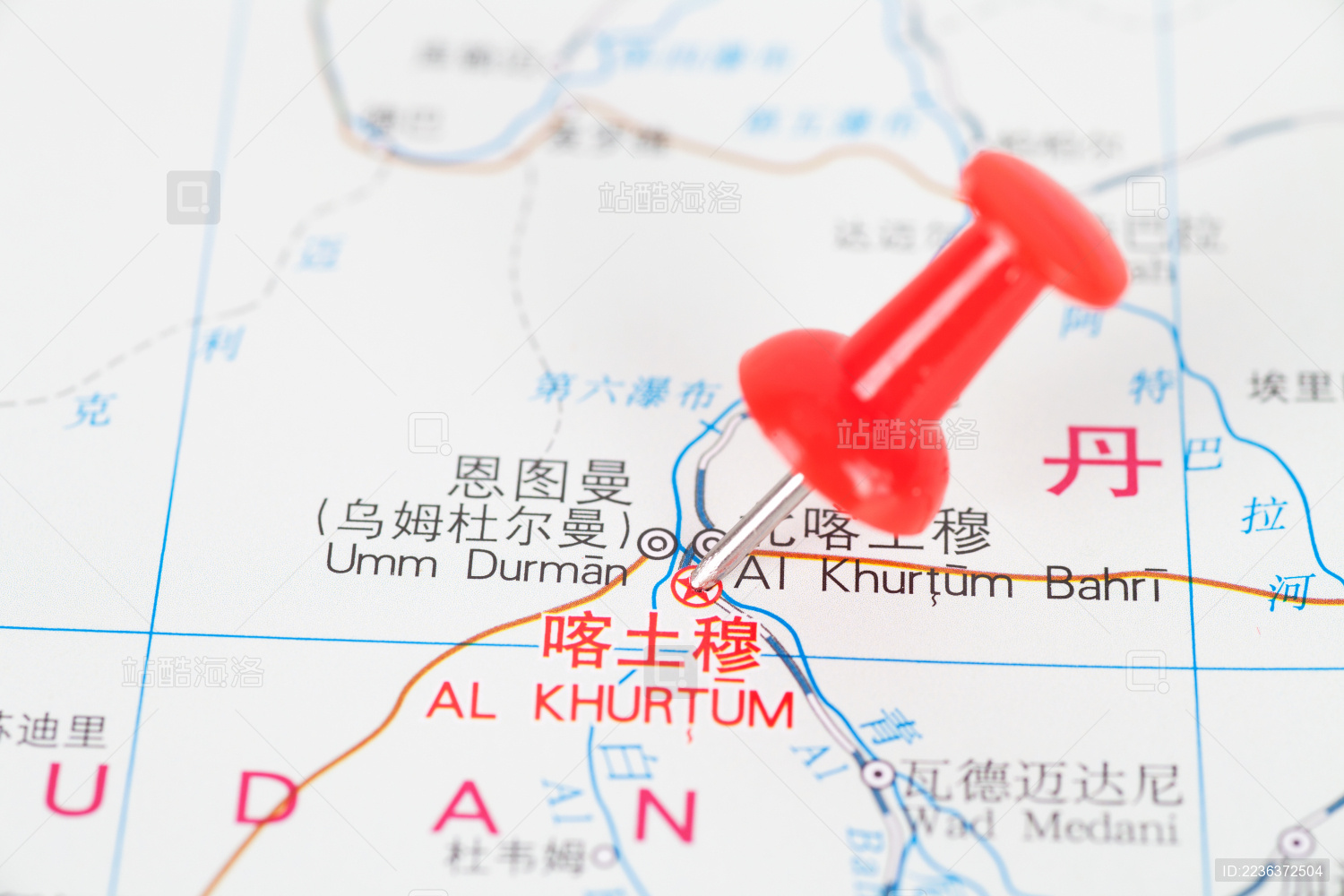 苏丹首都喀土穆地理位置标注_站酷海洛_正版图片_视频_字体_音乐素材