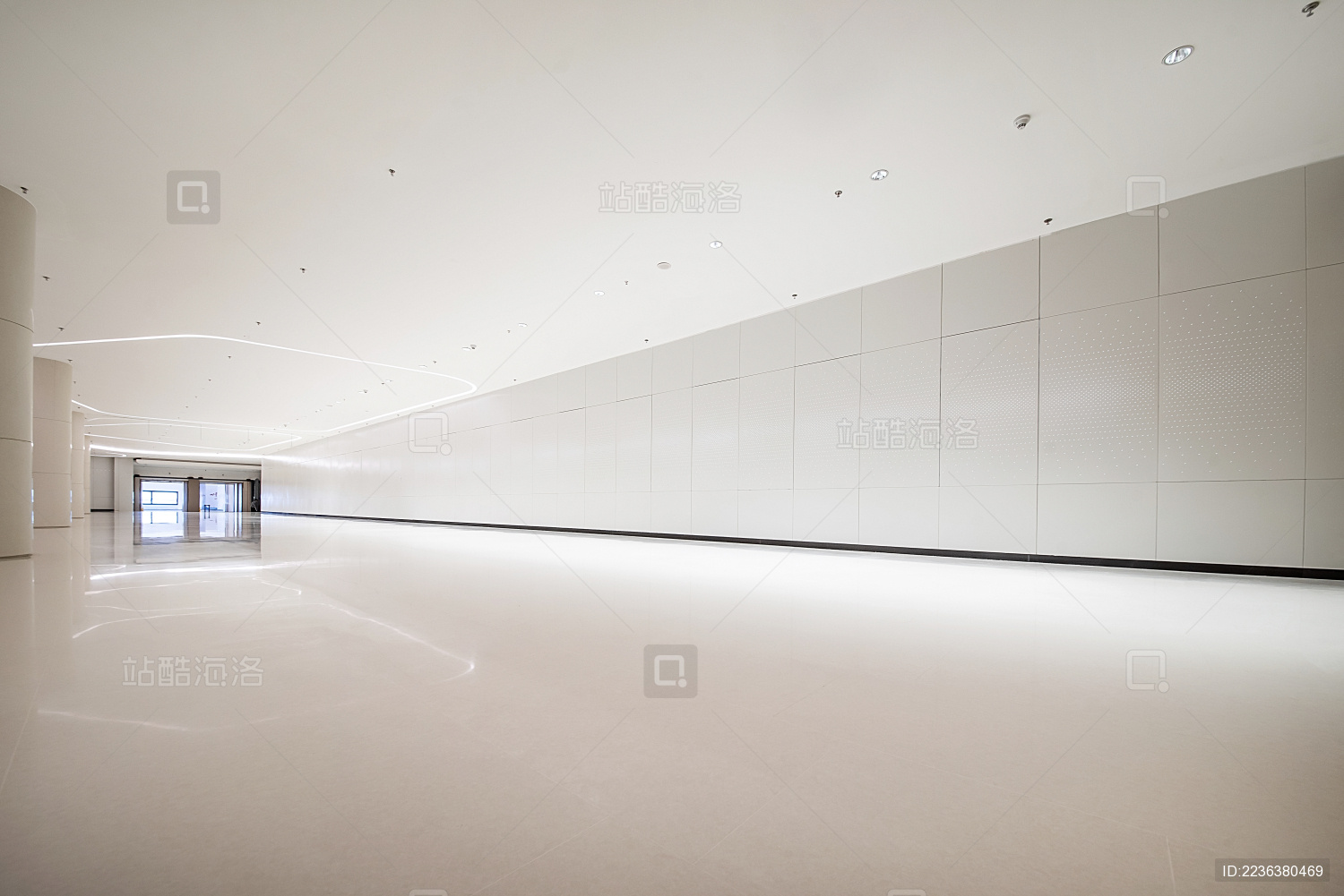 现代建筑室内环境设计/走廊地下通道环境背景素材
