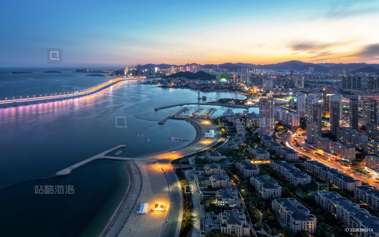 大连星海湾夜景
