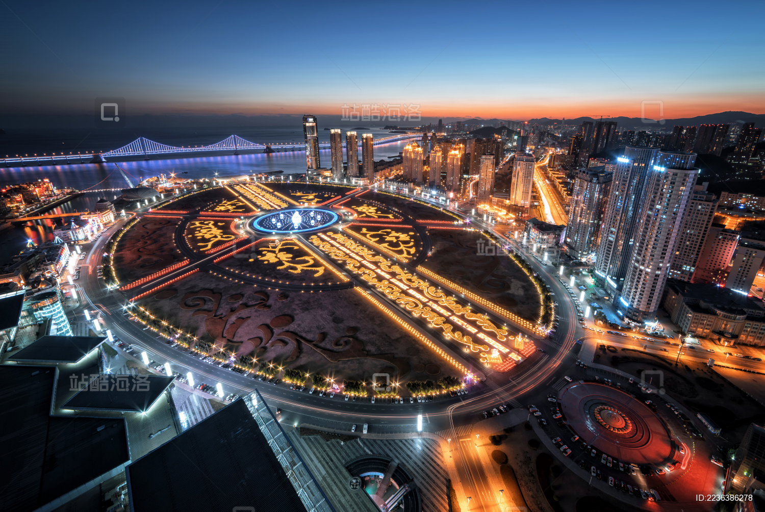大连星海广场夜景