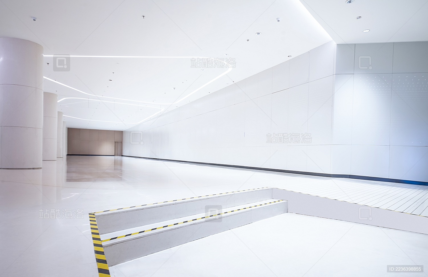 现代建筑室内环境设计/走廊地下通道环境背景素材