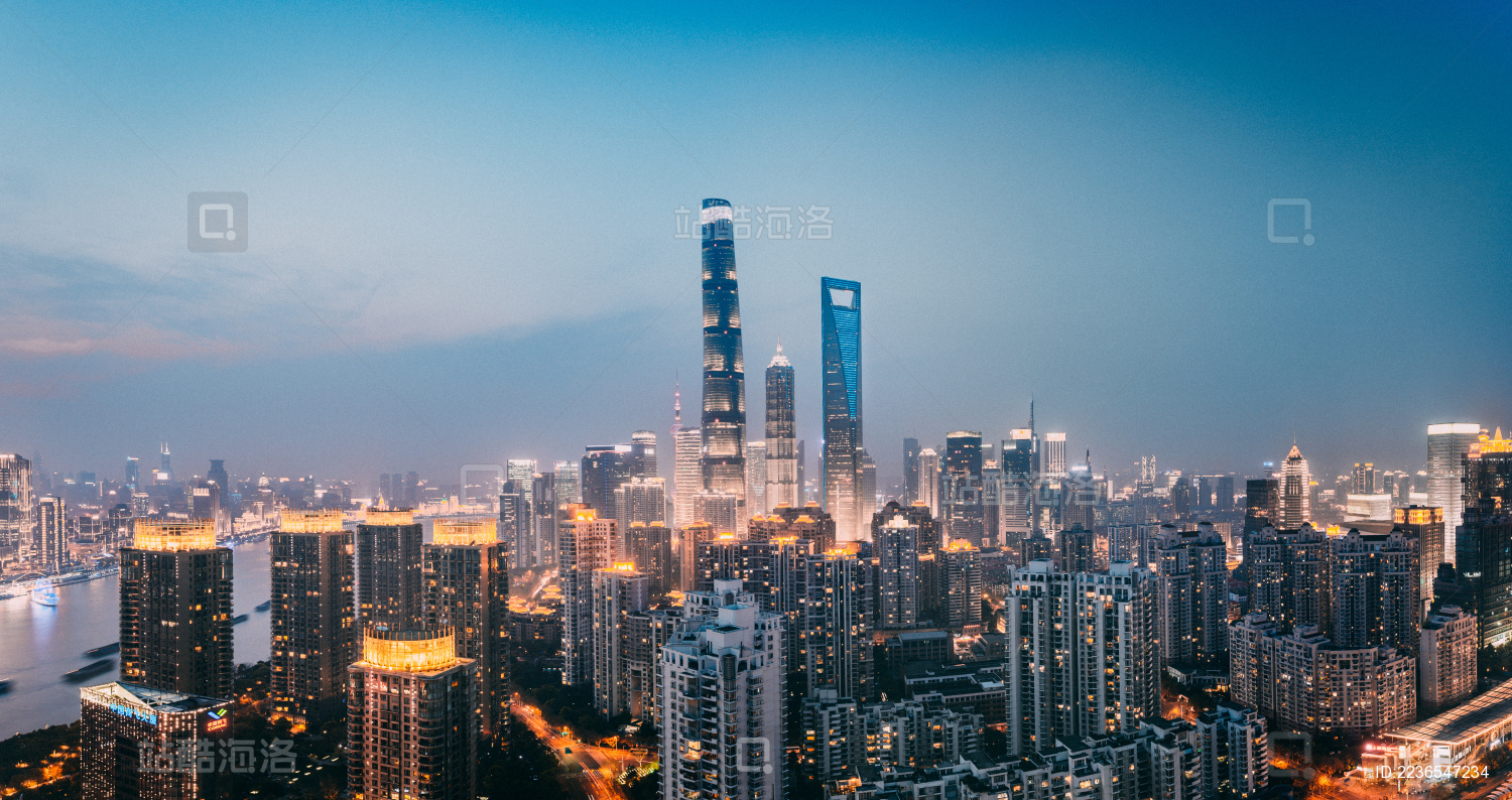 上海陆家嘴日落