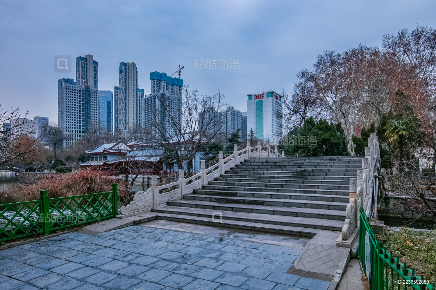 河南省郑州市人民公园环境建筑景观 