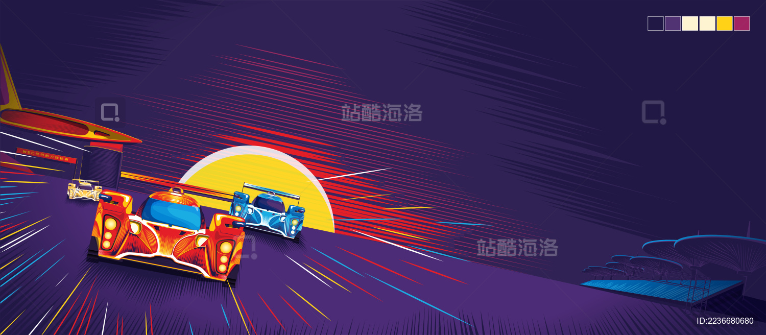 在赛道上极速飞驰的F1赛车