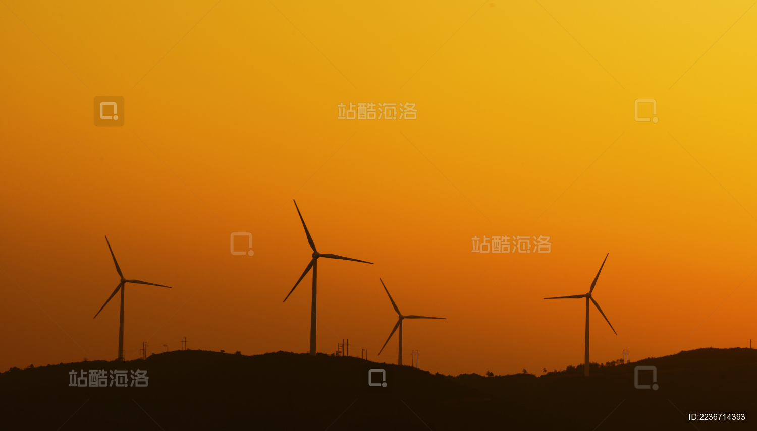 中国风力发电机群