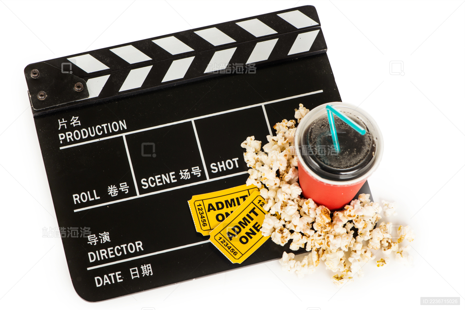 电影票爆米花的组合