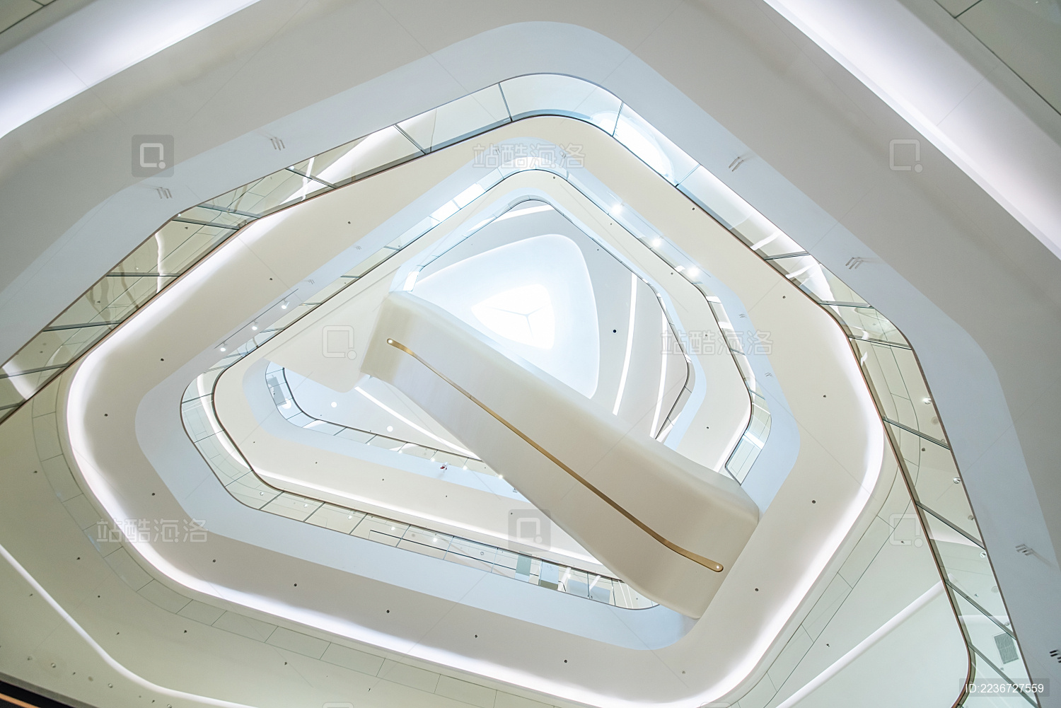 现代建筑购物中心空间环境设计背景素材