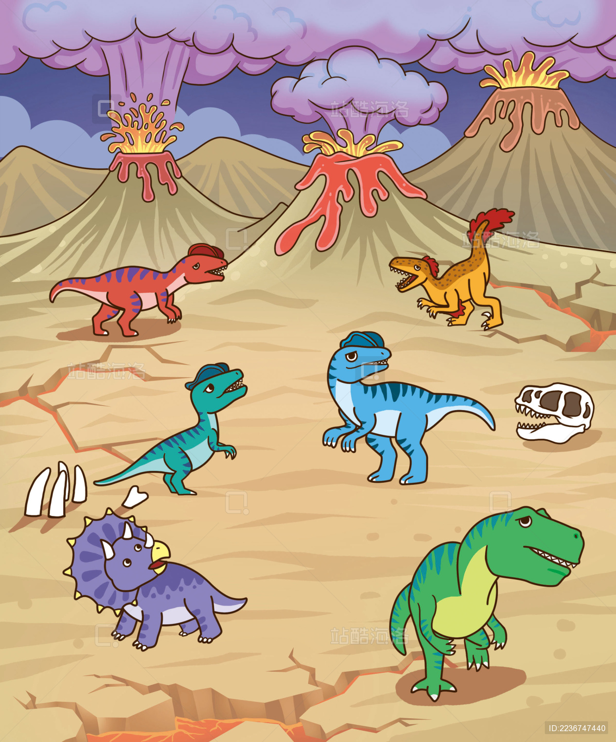 火山爆发后恐龙遭灭顶之灾