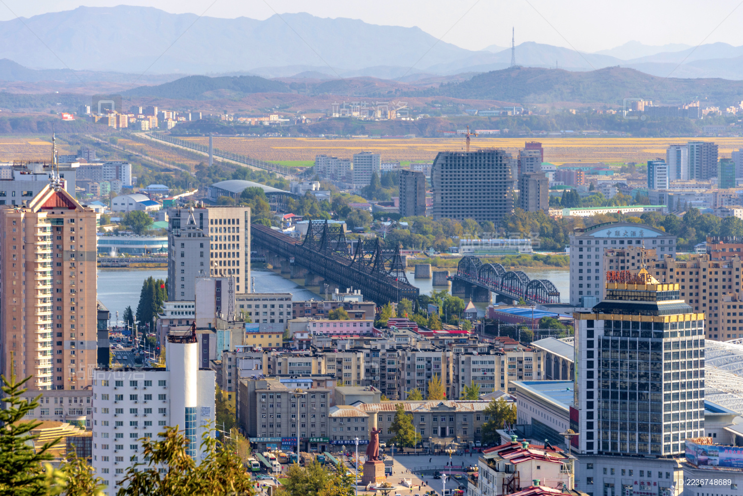 中国辽宁省丹东市城市风光