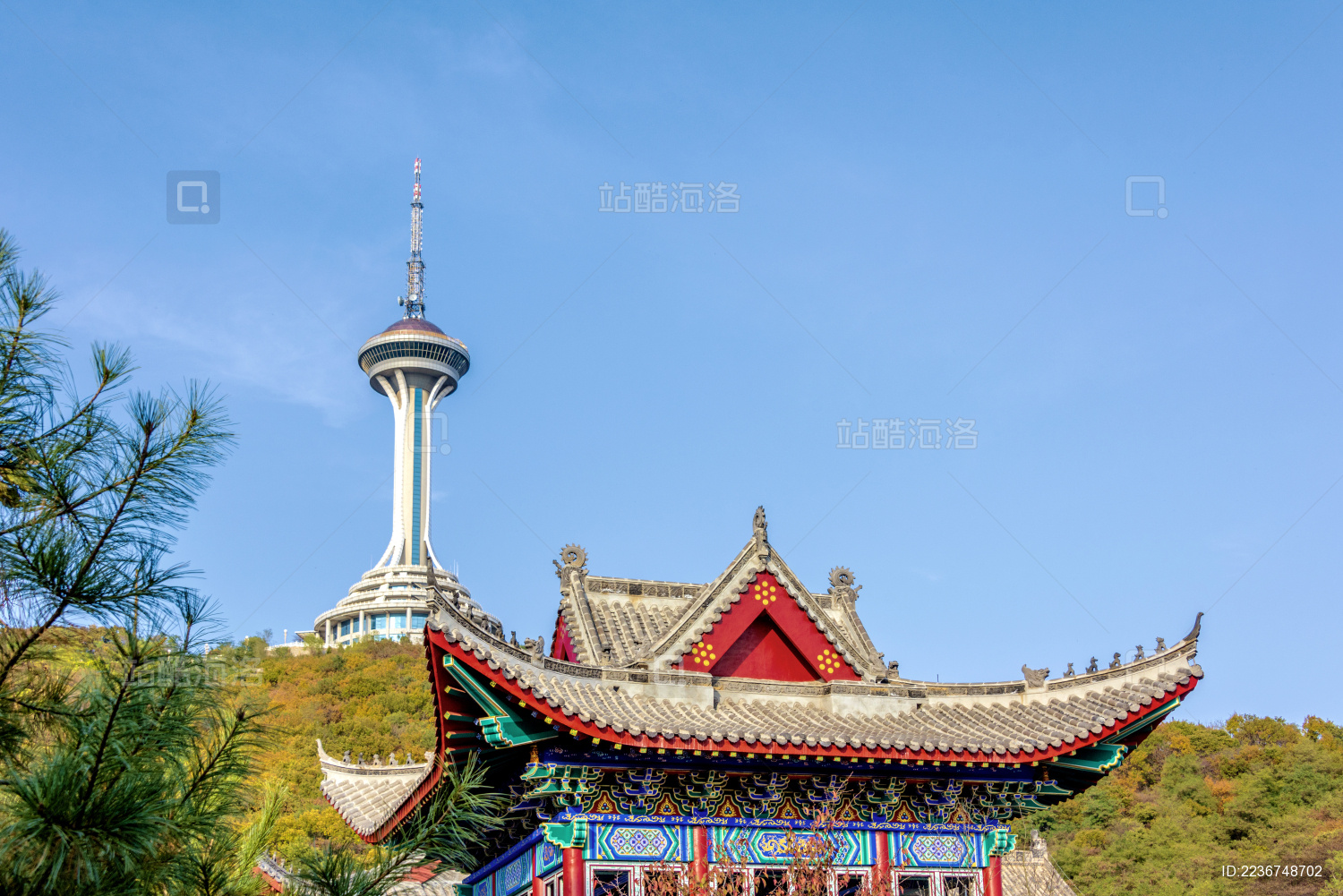 中国辽宁丹东元宝山广播电视发射观光塔