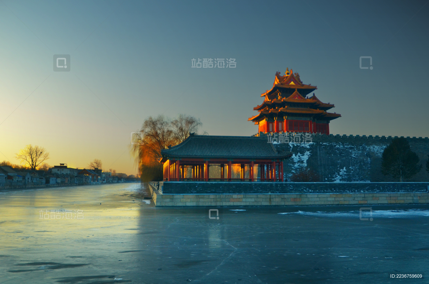 北京故宫旅游风景区角楼风光