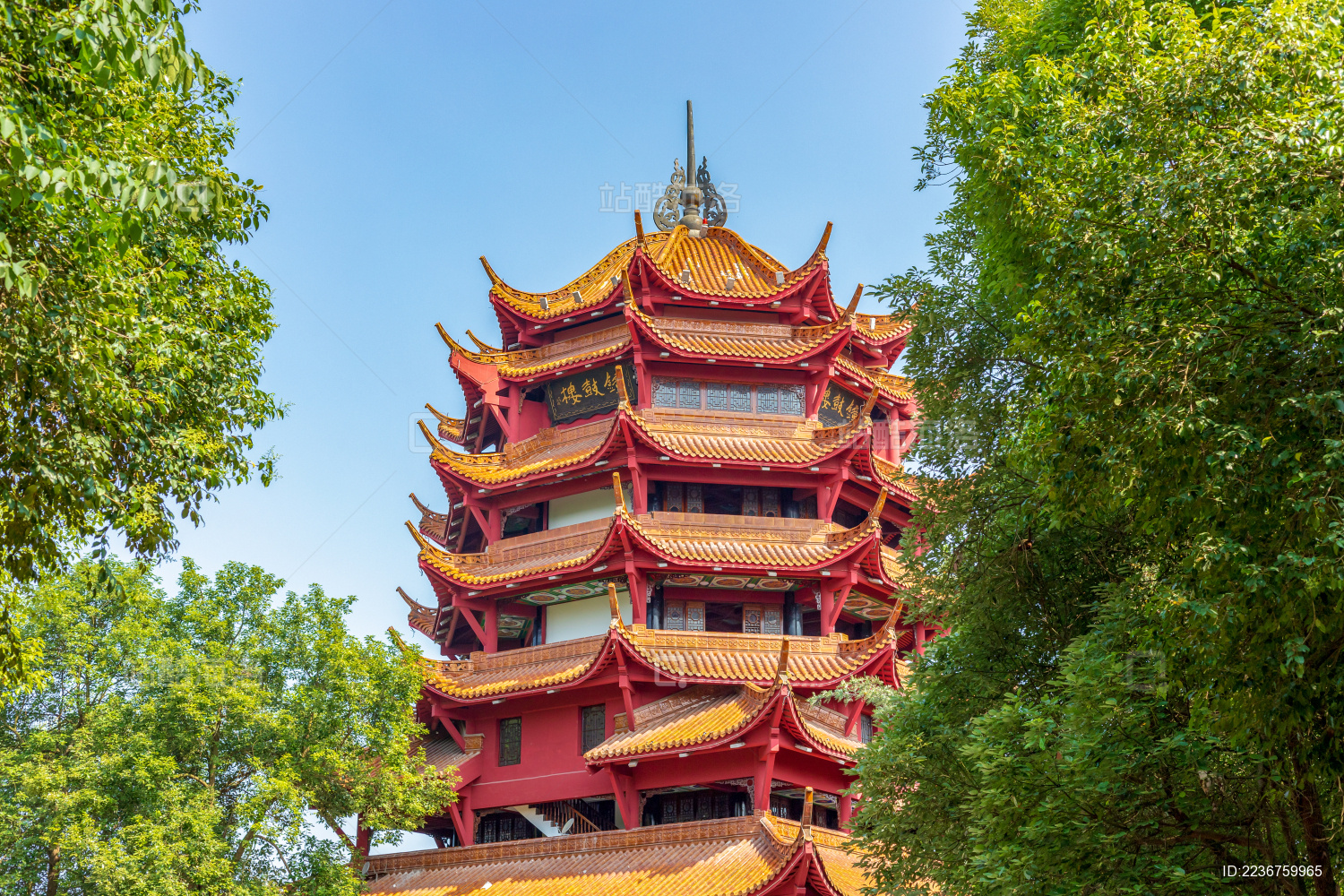 中国四川省德阳市钟鼓楼楼阁