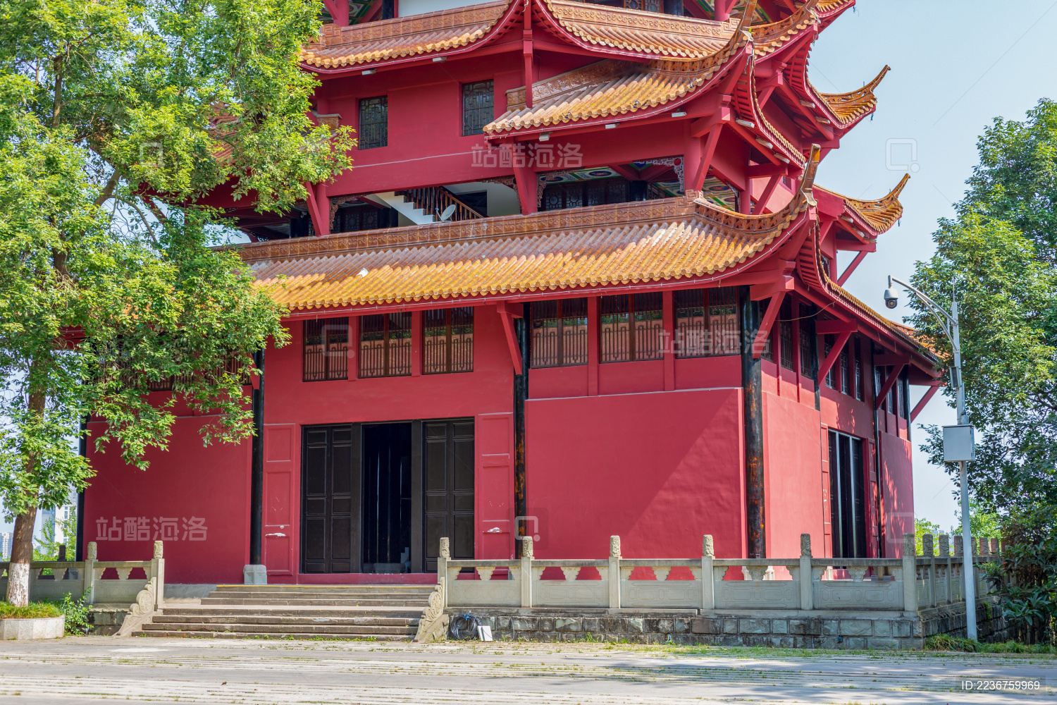 中国四川省德阳市钟鼓楼楼阁