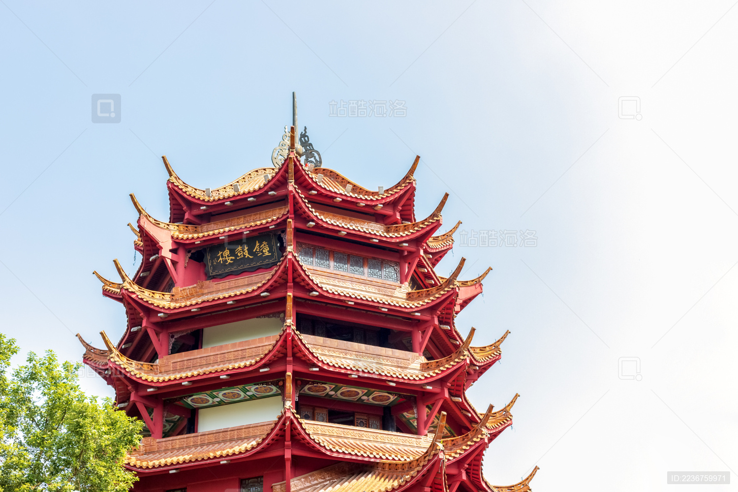 中国四川省德阳市钟鼓楼楼阁