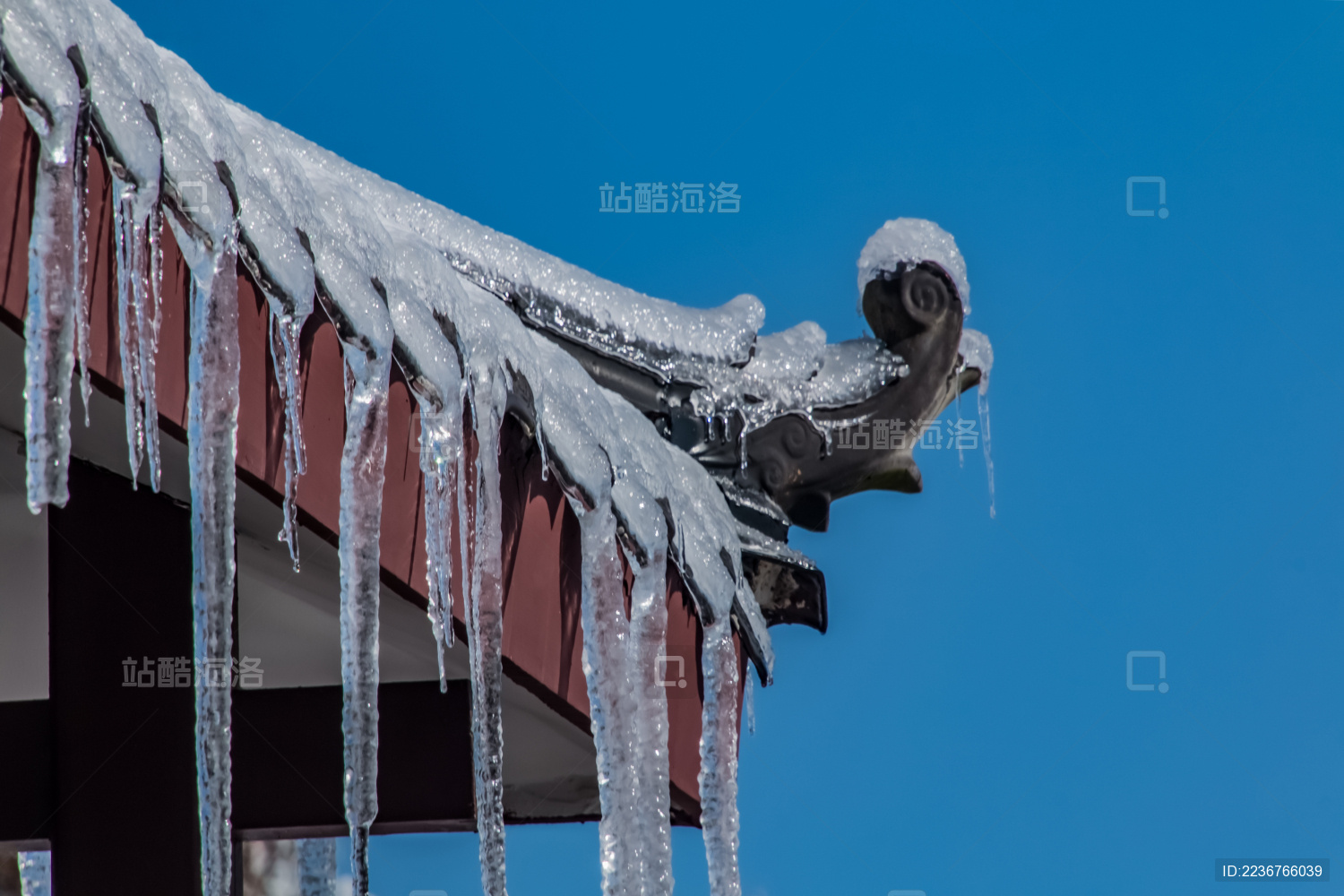 湖南省张家界市武陵源园林古建筑冰雕装饰