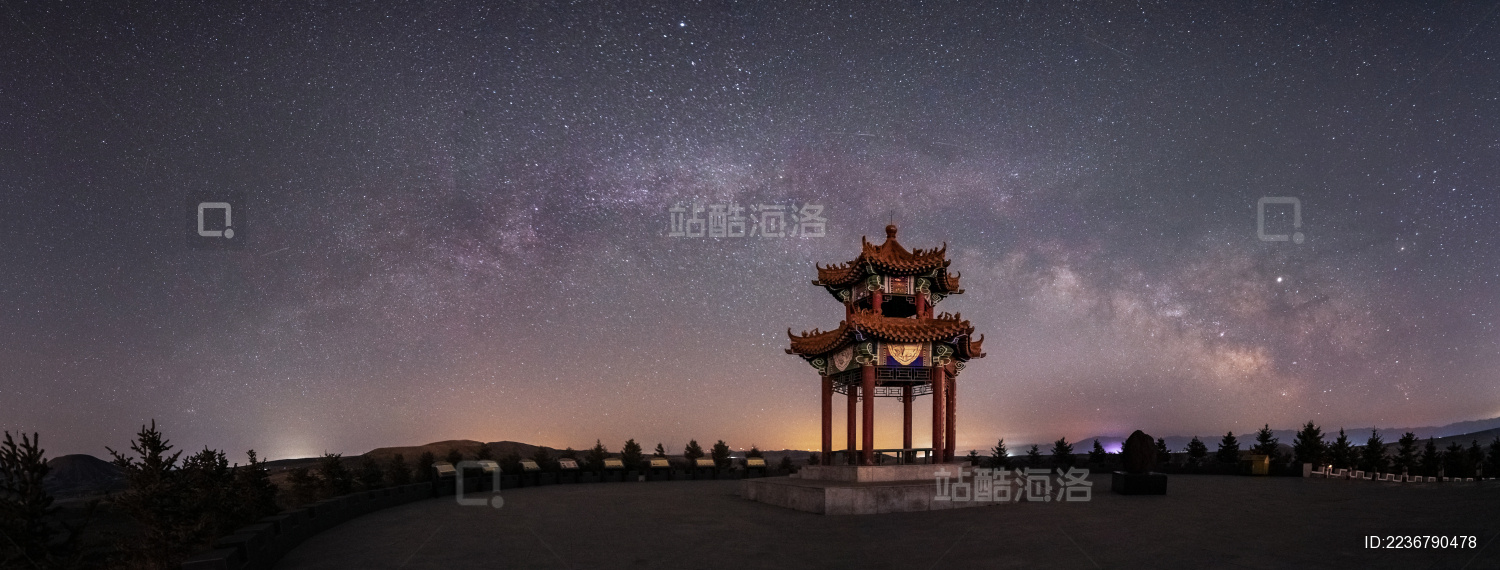 山西省大同市火山地质公园银河拱桥全景