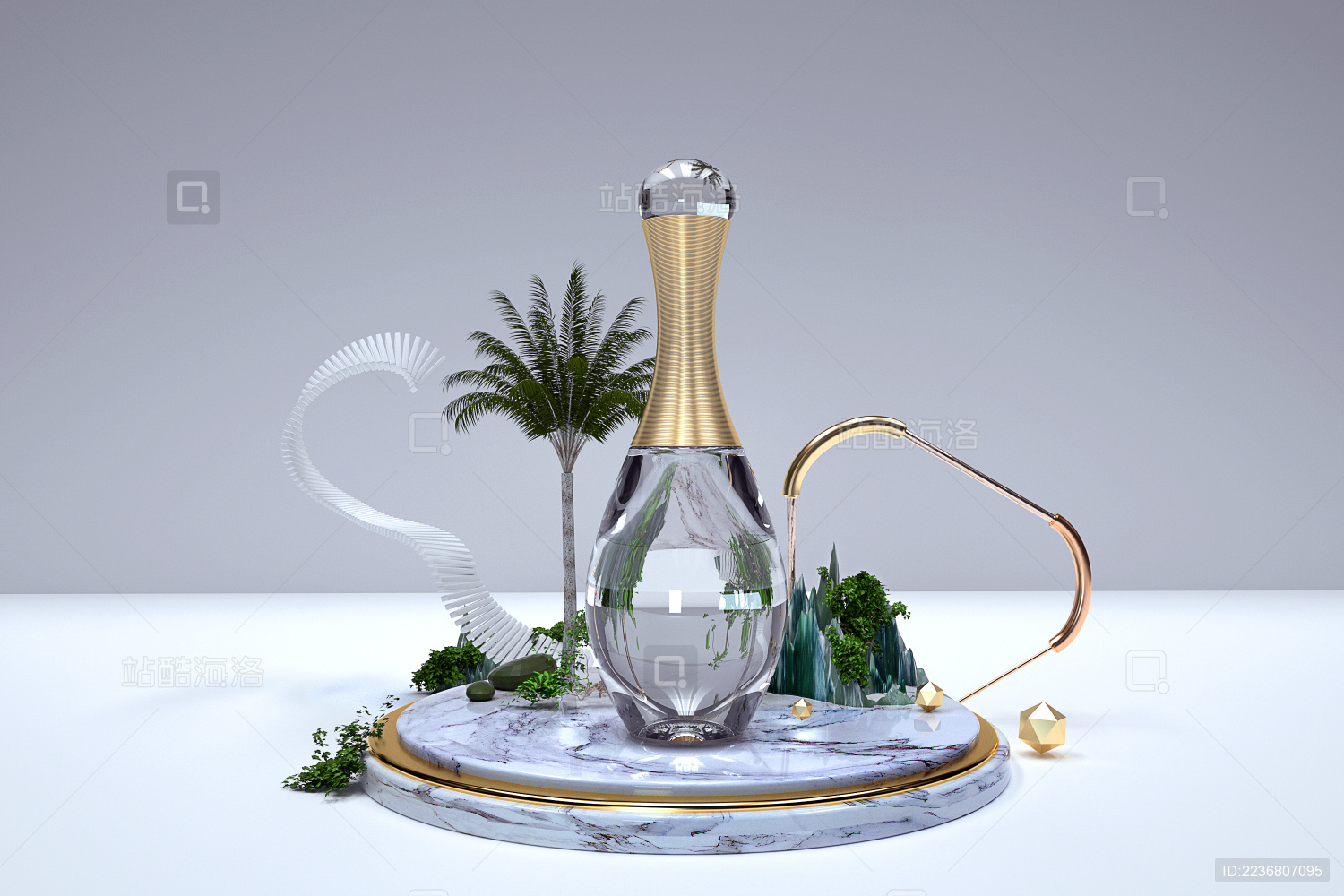 护肤美妆美体三维模型展示小场景