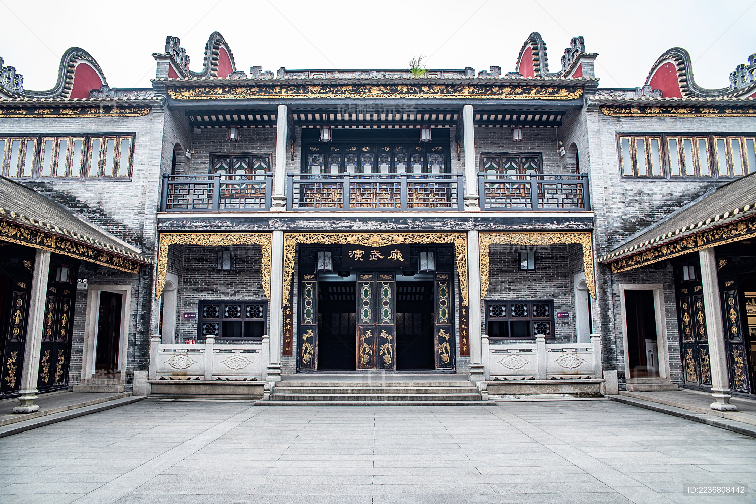 中国广东省佛山祖庙黄飞鸿纪念馆岭南庭院建筑