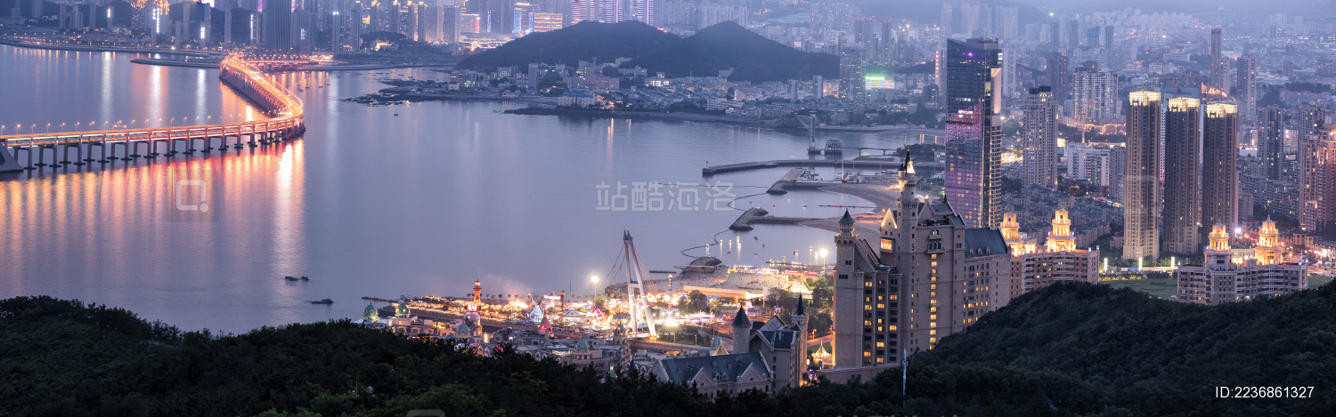 中国辽宁省大连市星海湾全景