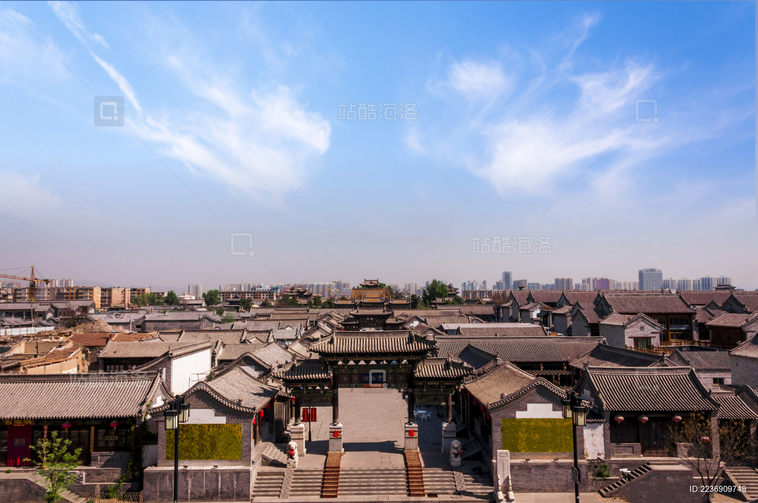 中国山西大同古城古建筑群四合院风光