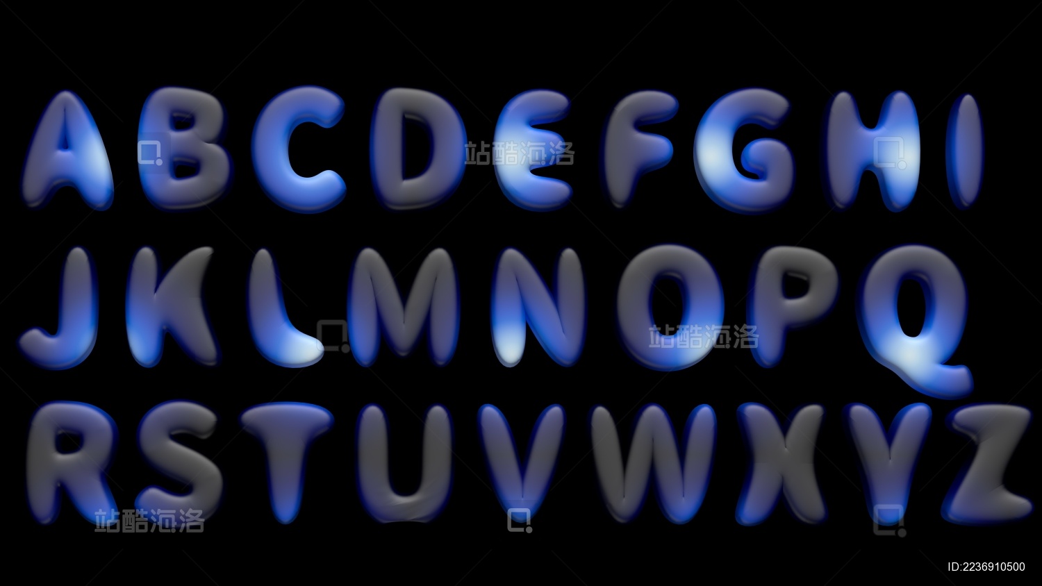 可爱风格的手绘蓝色英文字母_站酷海洛_正版图片_视频_字体_音乐素材交易平台_站酷旗下品牌