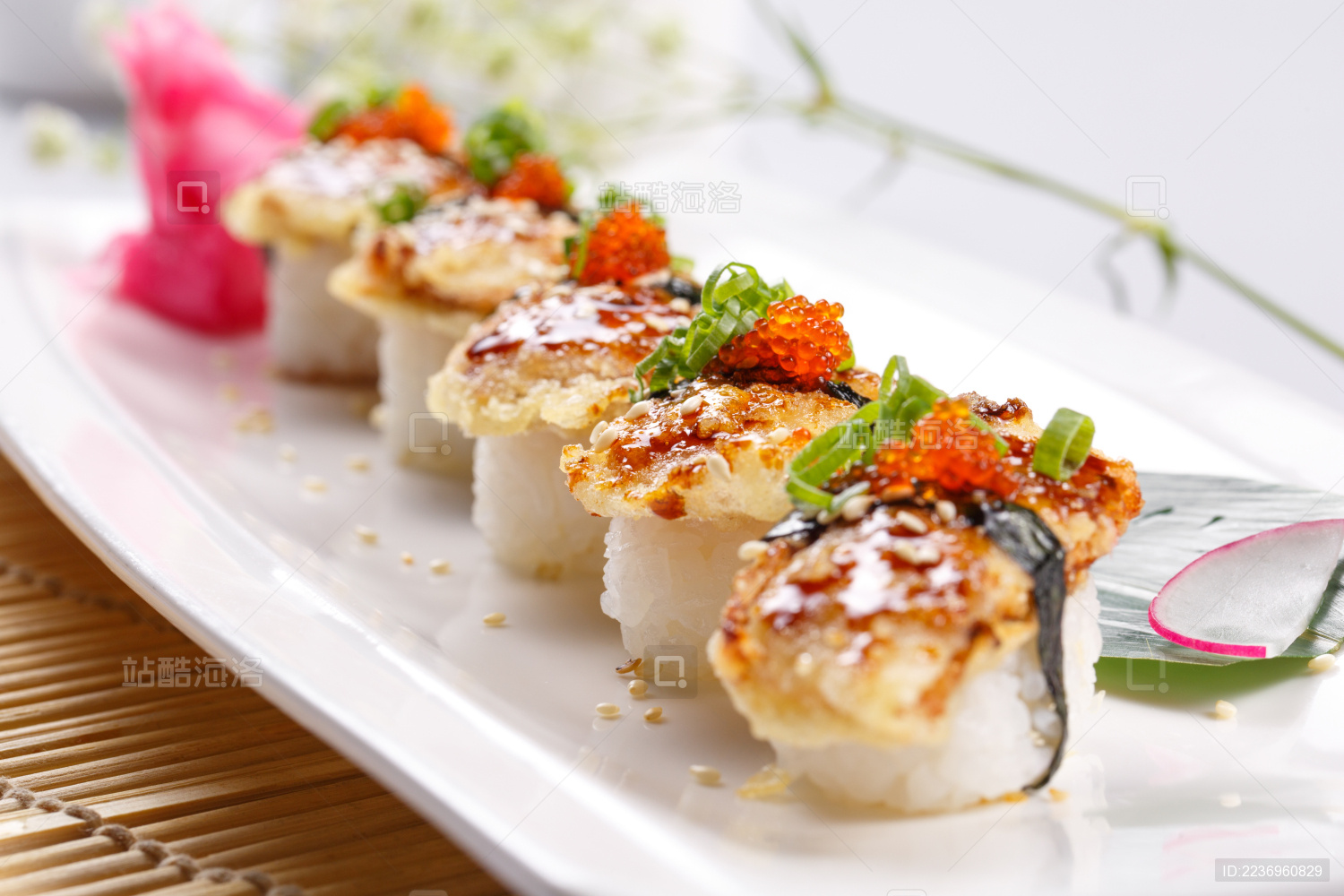 烤鳗鱼寿司图片素材-编号13500757-图行天下