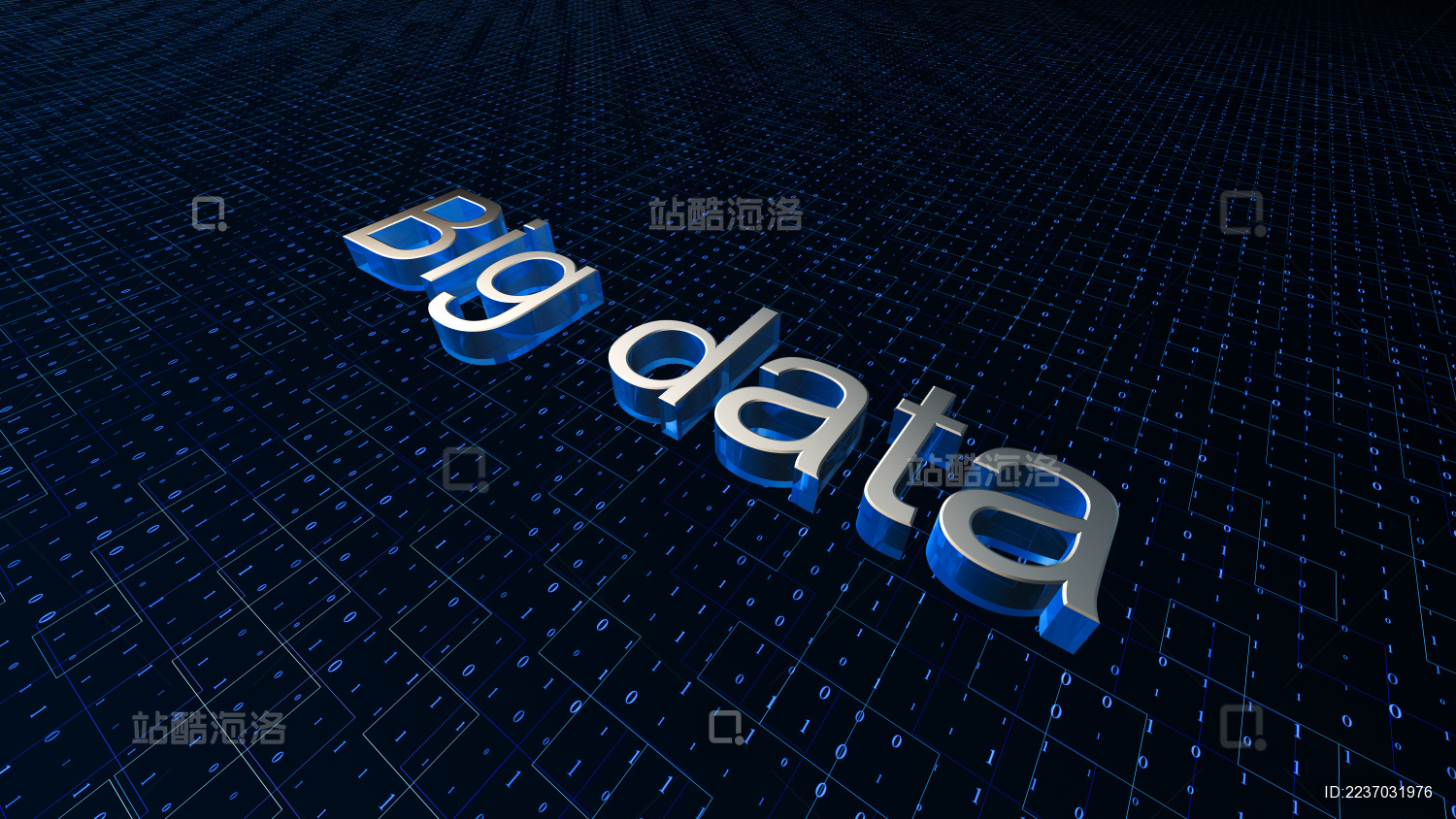 数字网格背景上倒放的大数据“Big data”字母