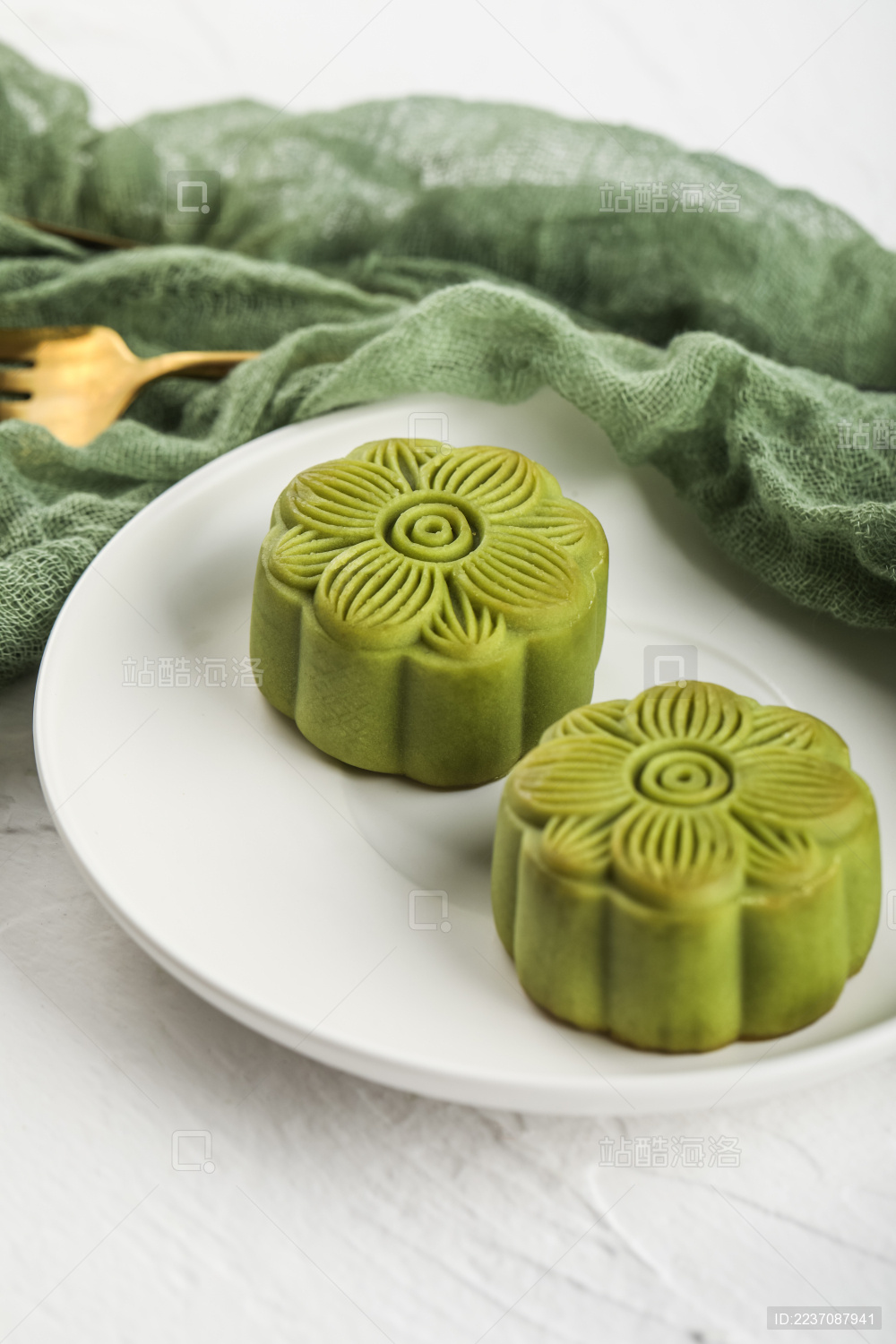 中国传统节日中秋节冰皮月饼特写