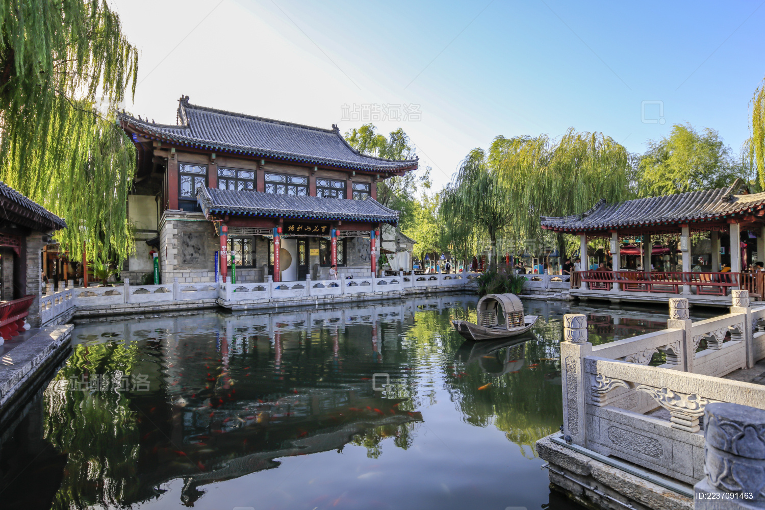 山东省老济南百花洲剧场 百花洲畔