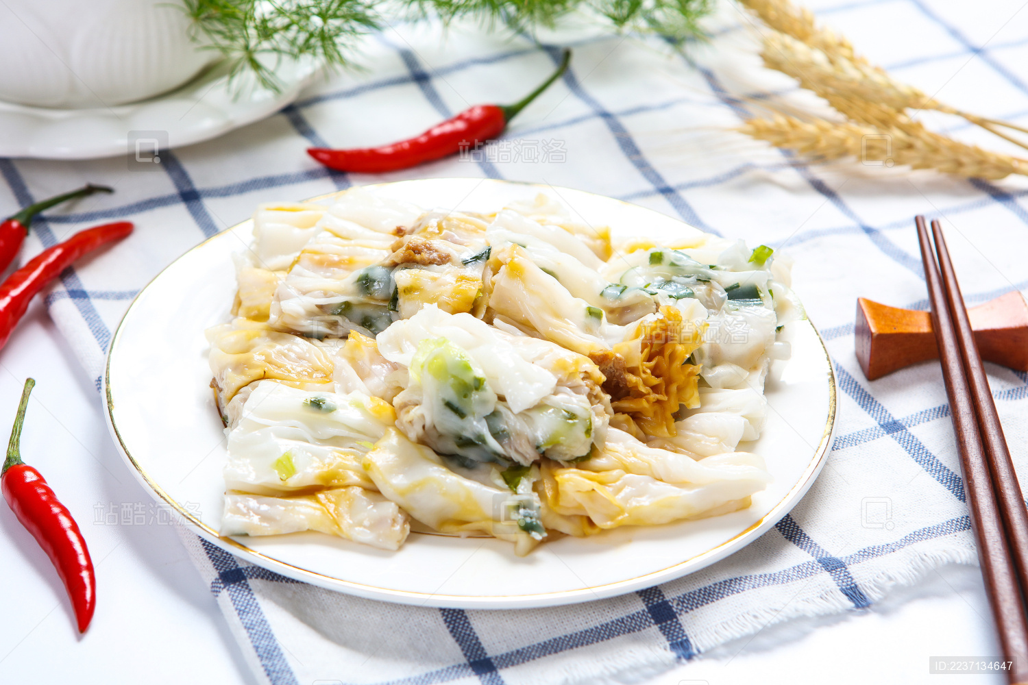 传统美味小吃广式瘦肉肠粉