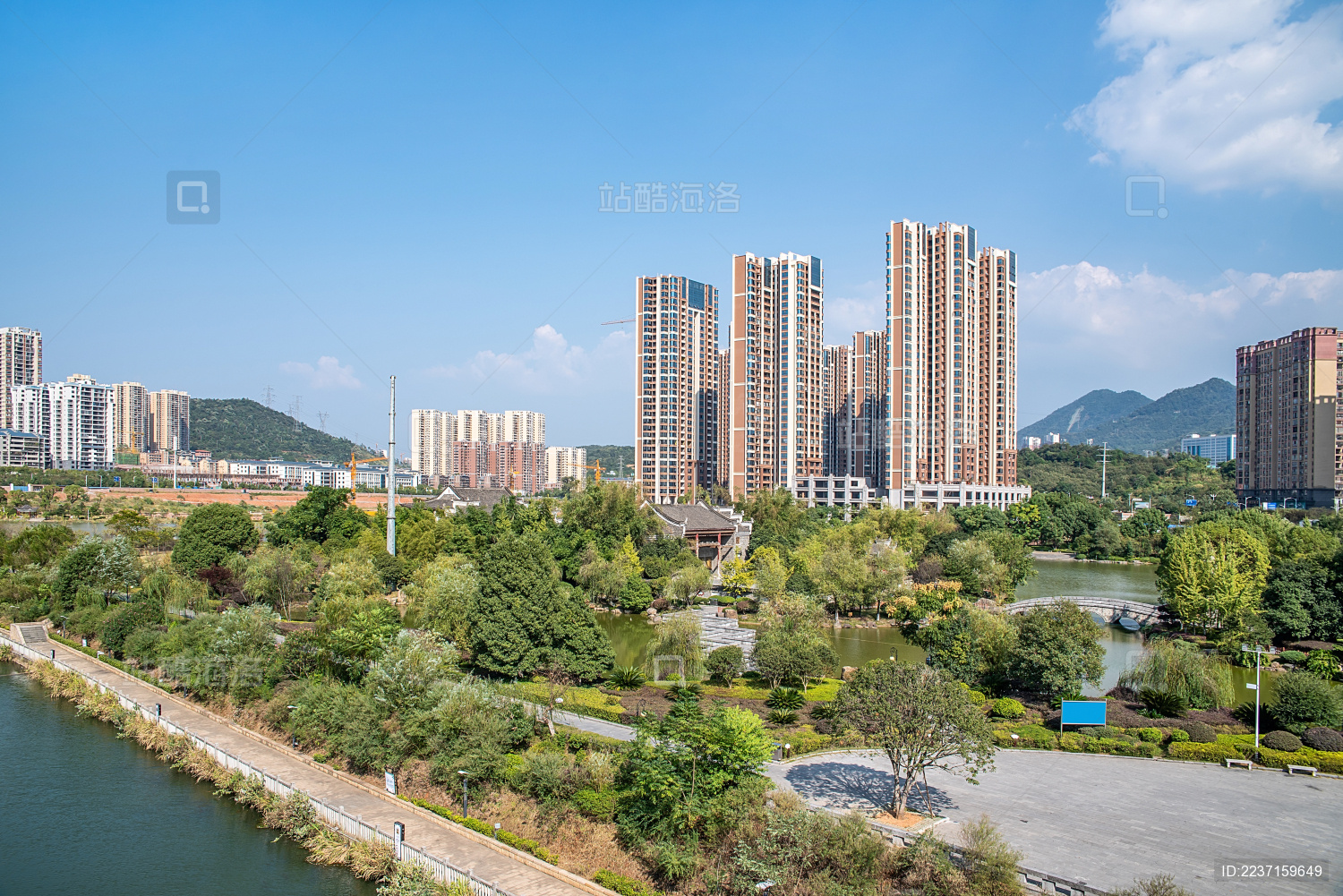 中国湖南省郴州市城市建筑风光  