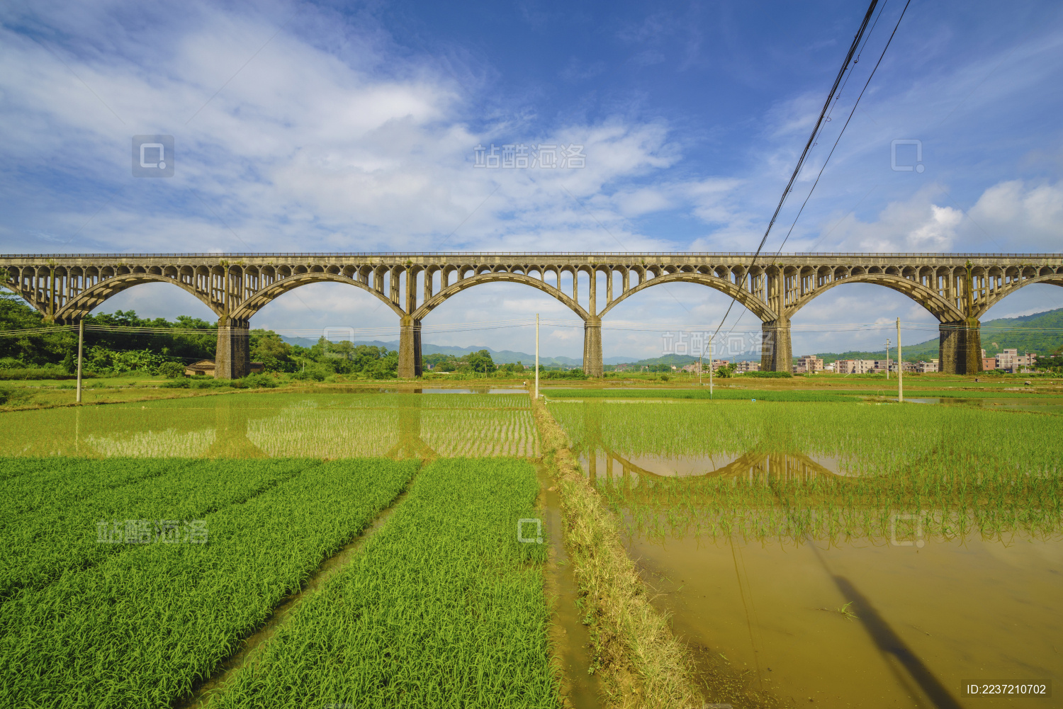 中国广东省云浮市罗定县长岗坡渡槽自然风光