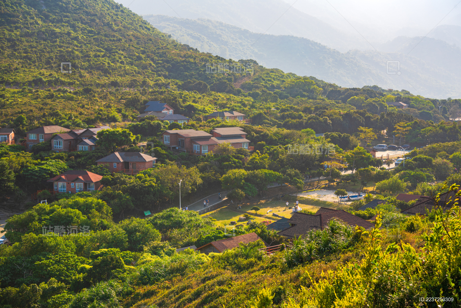 中国深圳大鹏杨梅坑鹿嘴山庄度假村风光