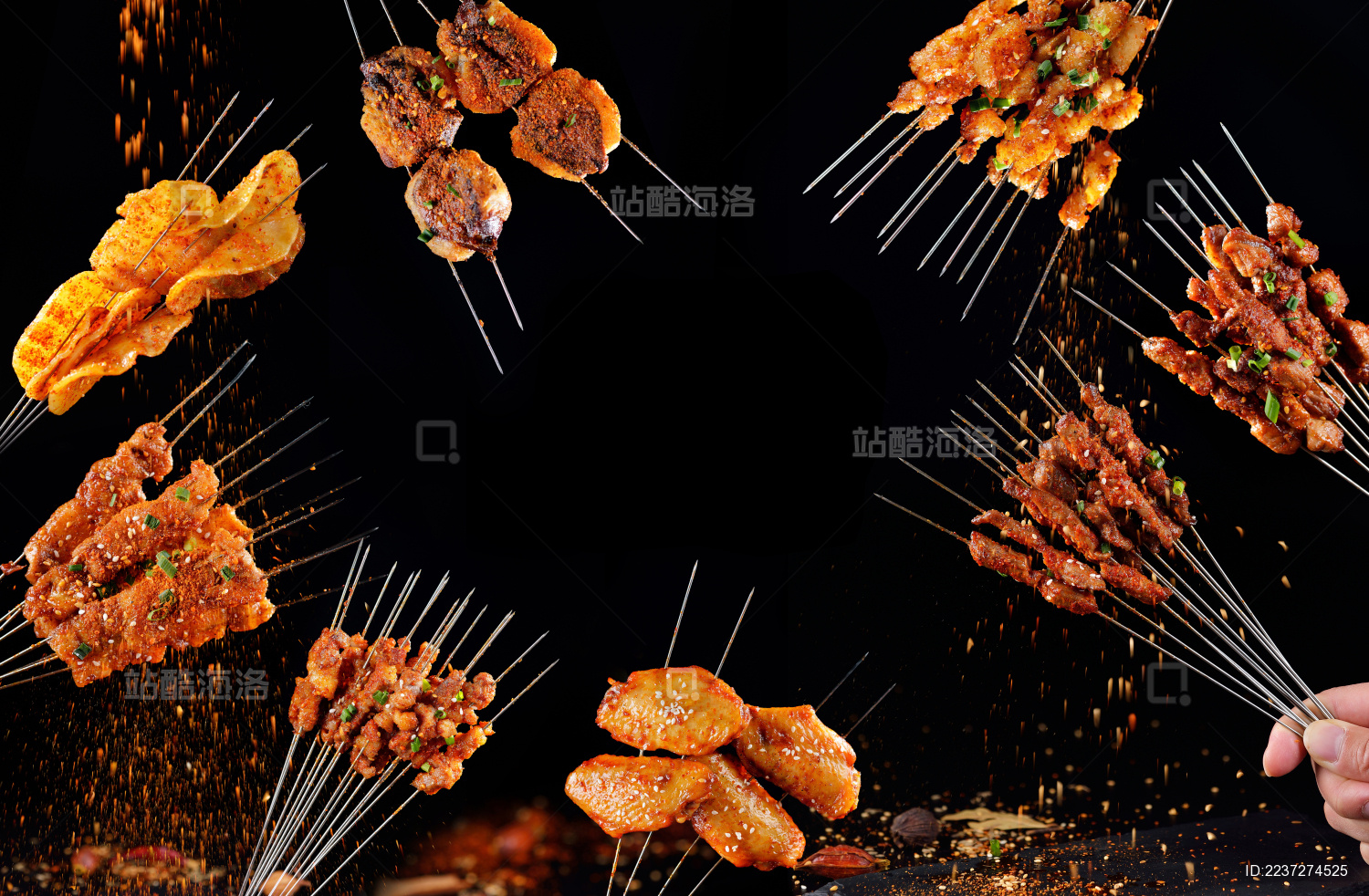 烧烤背景素材
