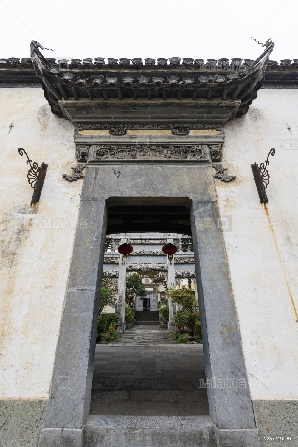 安徽省黄山歙县徽商大宅院明清时期传统徽派民居建筑艺术景观