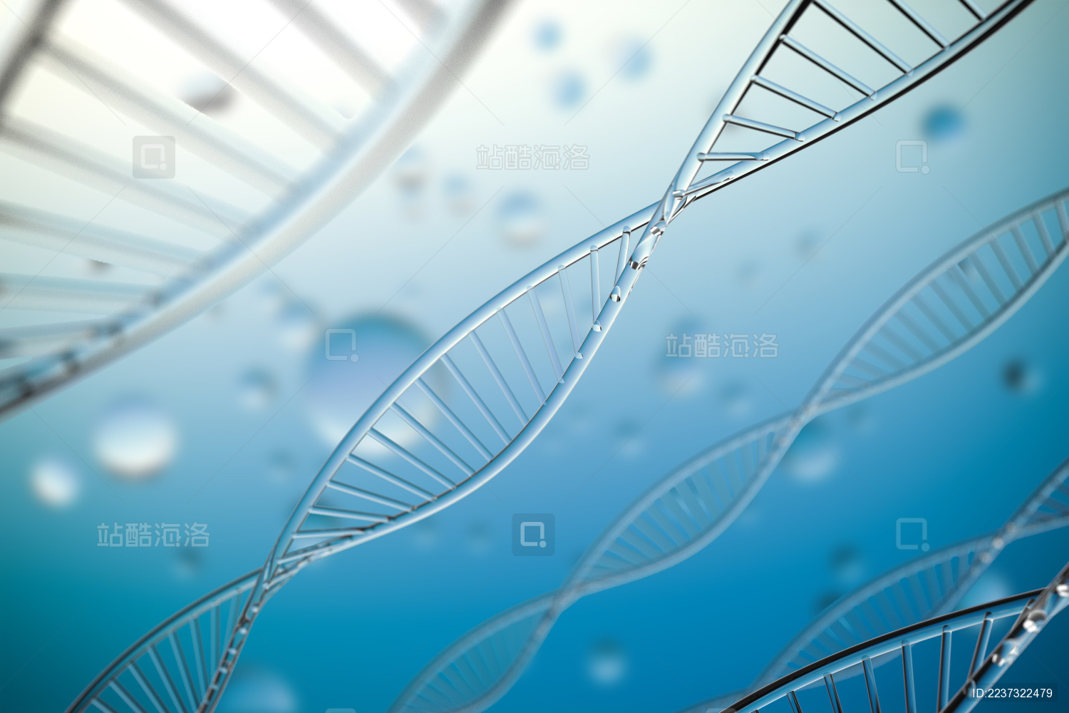 医疗科学观察微观世界下的DNA物质