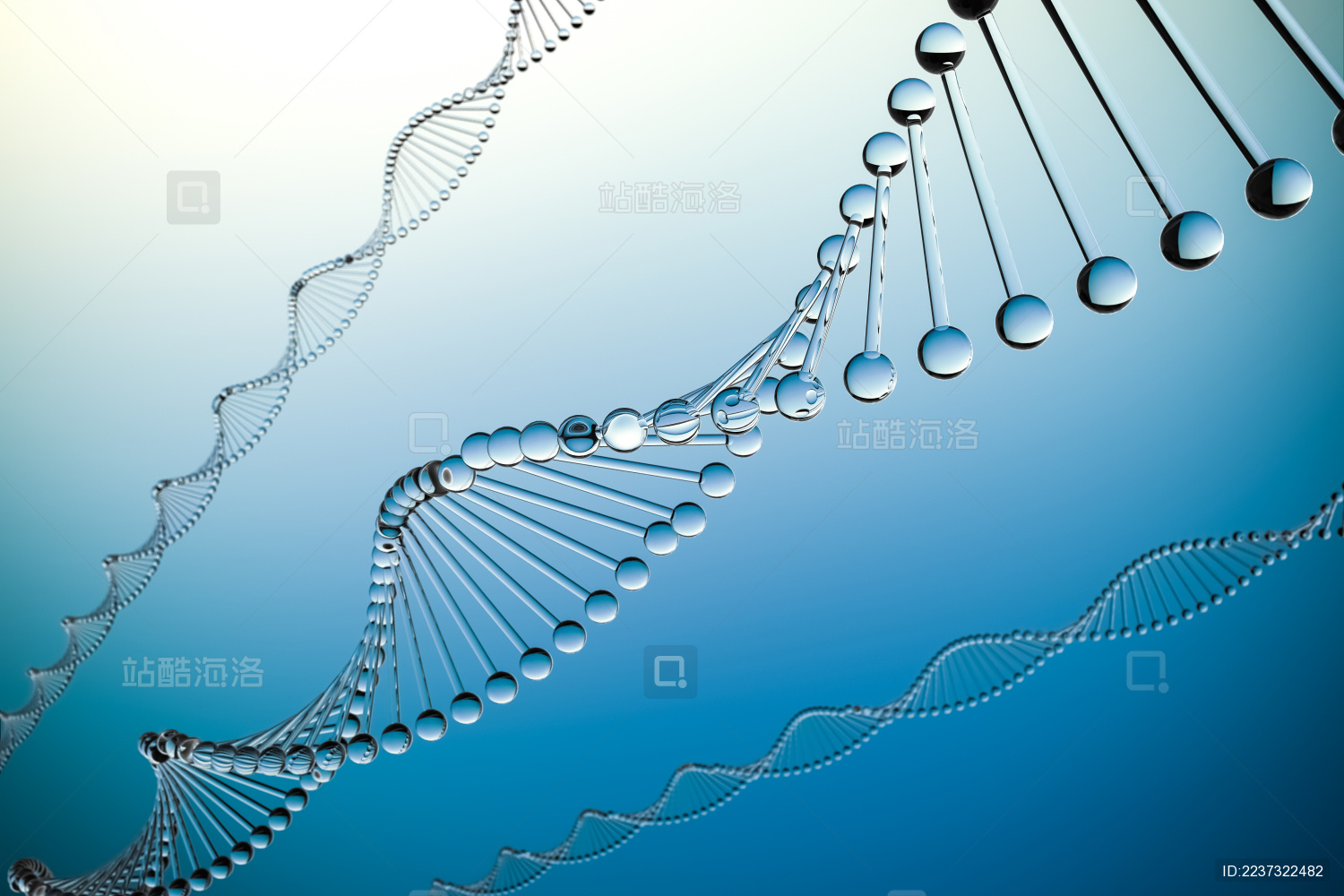 医疗科学观察微观世界下的DNA物质