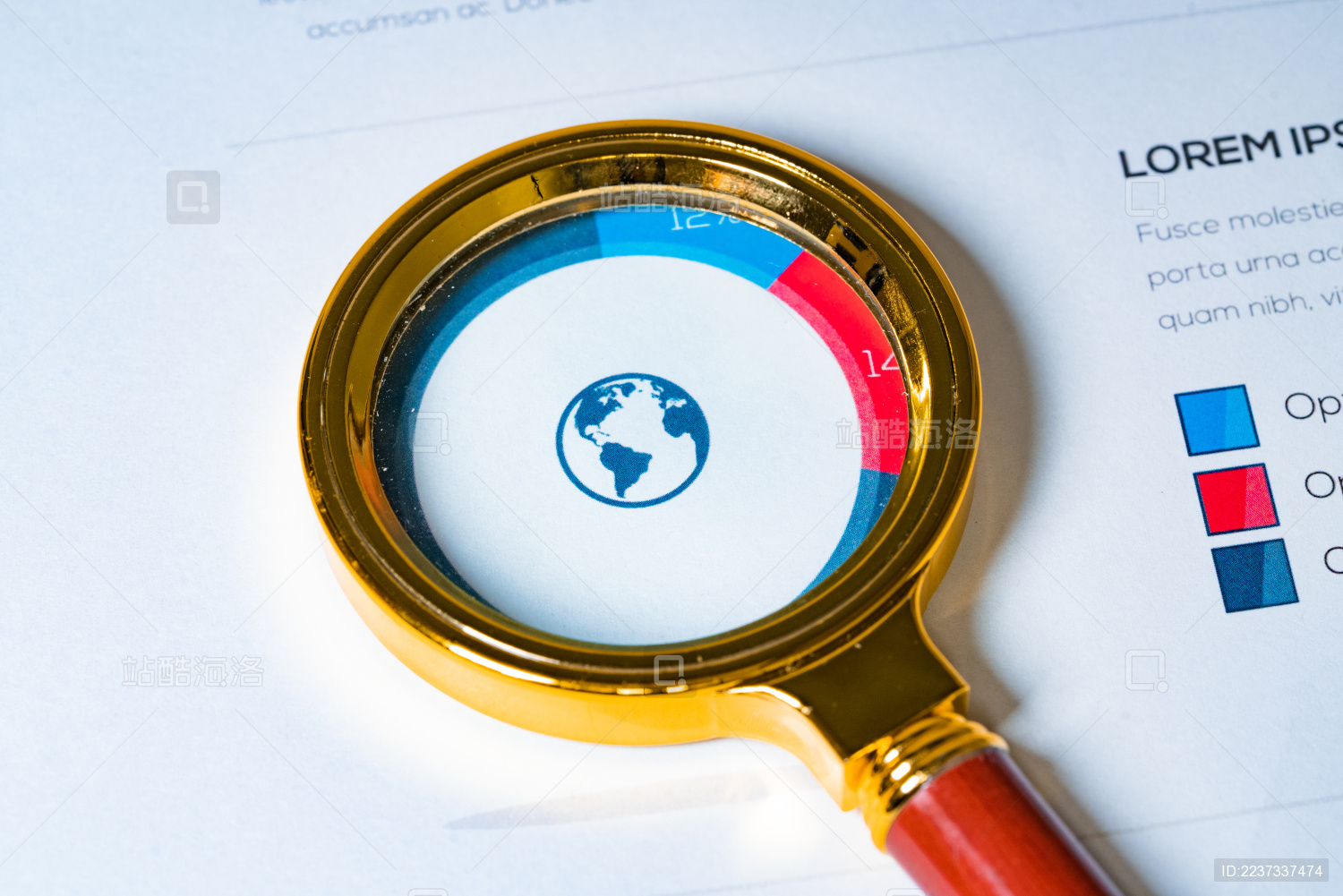 金融图表放大镜分析解析股票股市投理财走势趋势