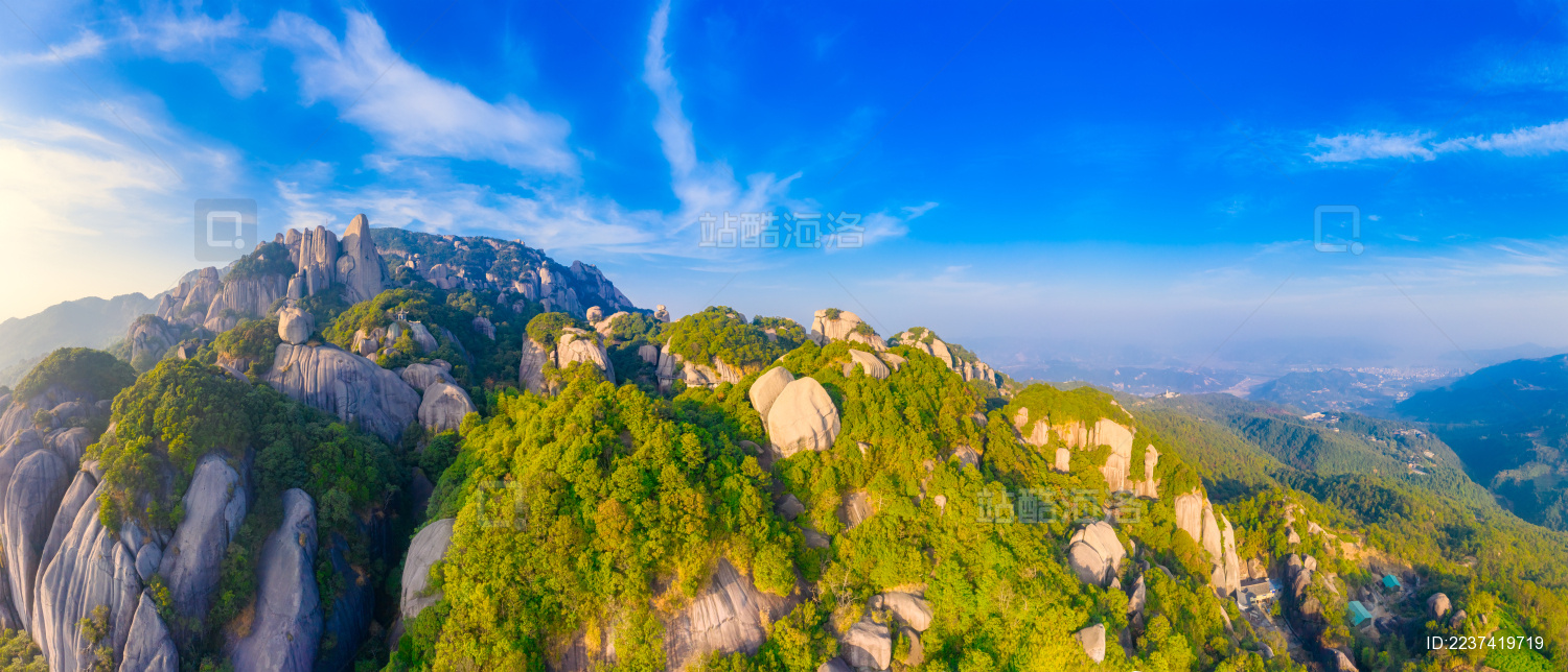 中国福建省宁德市太姥山航拍风光