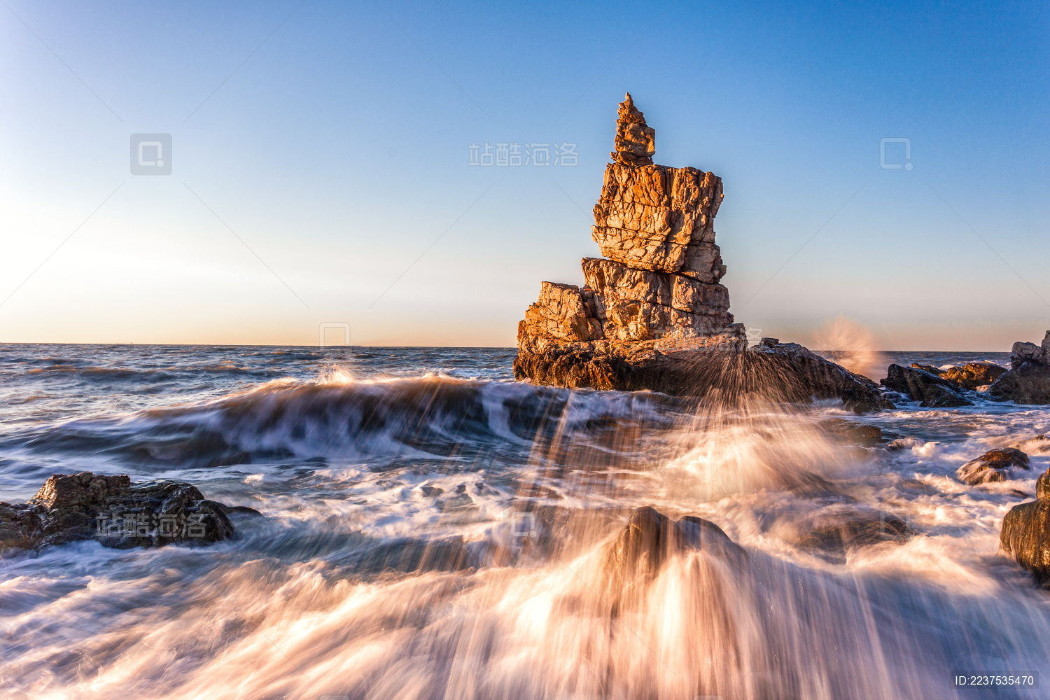 大连旅顺将军石日落