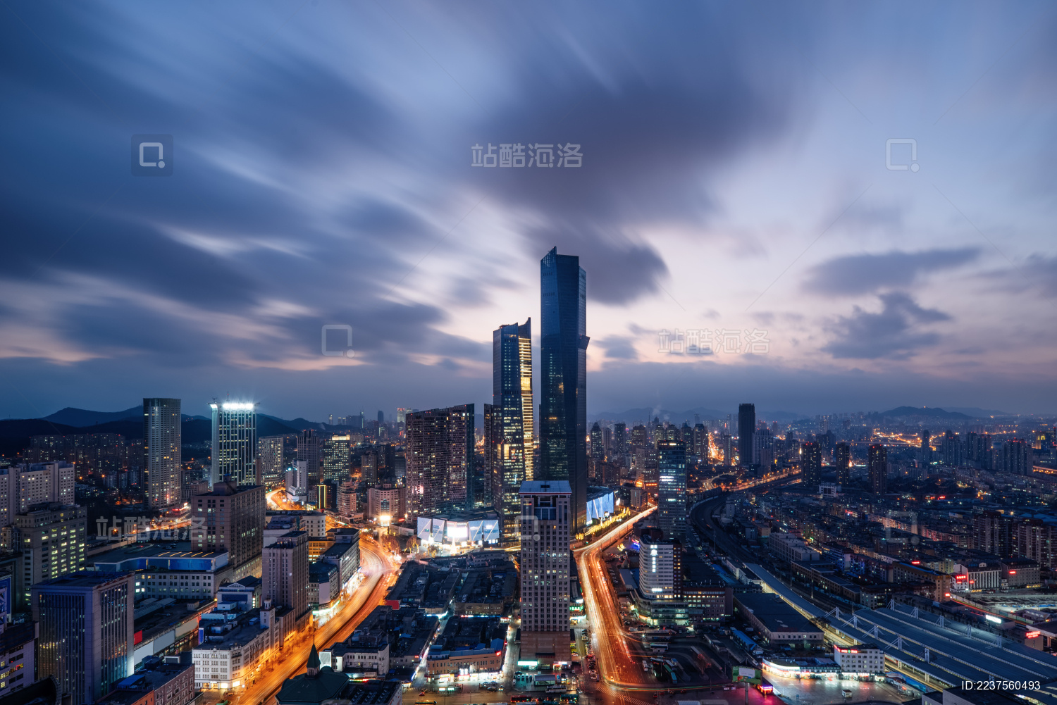 中国辽宁大连城市夜景