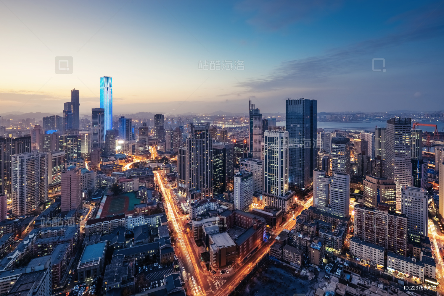 中国辽宁大连城市夜景