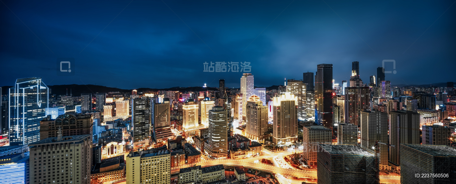 中国辽宁大连城市夜景