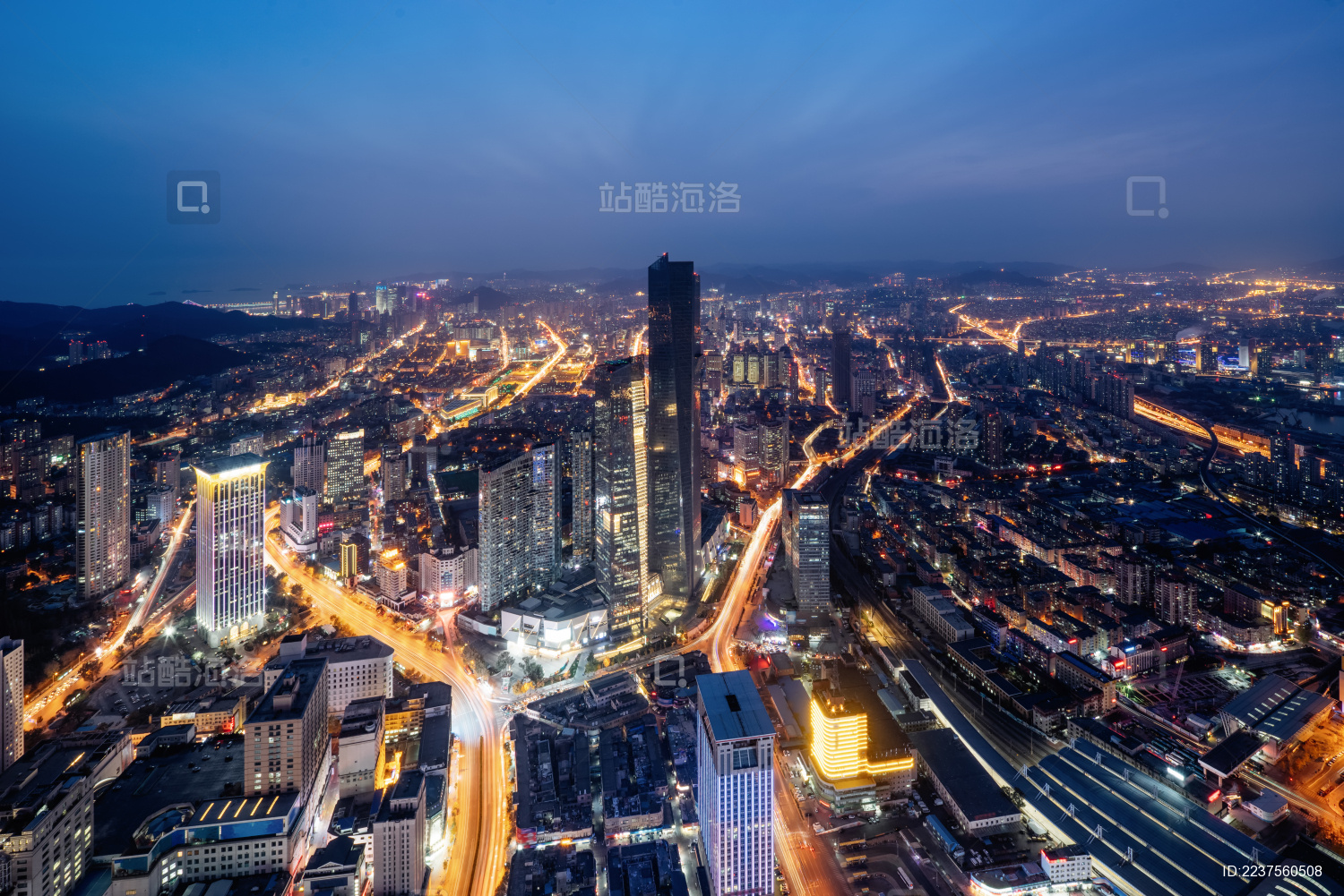 中国辽宁大连城市夜景