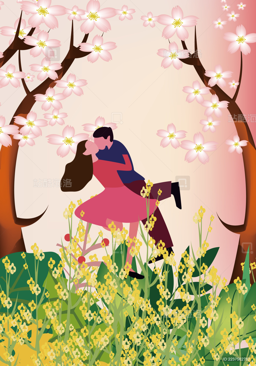 快乐的年轻情侣在树林散步-蓝牛仔影像-中国原创广告影像素材