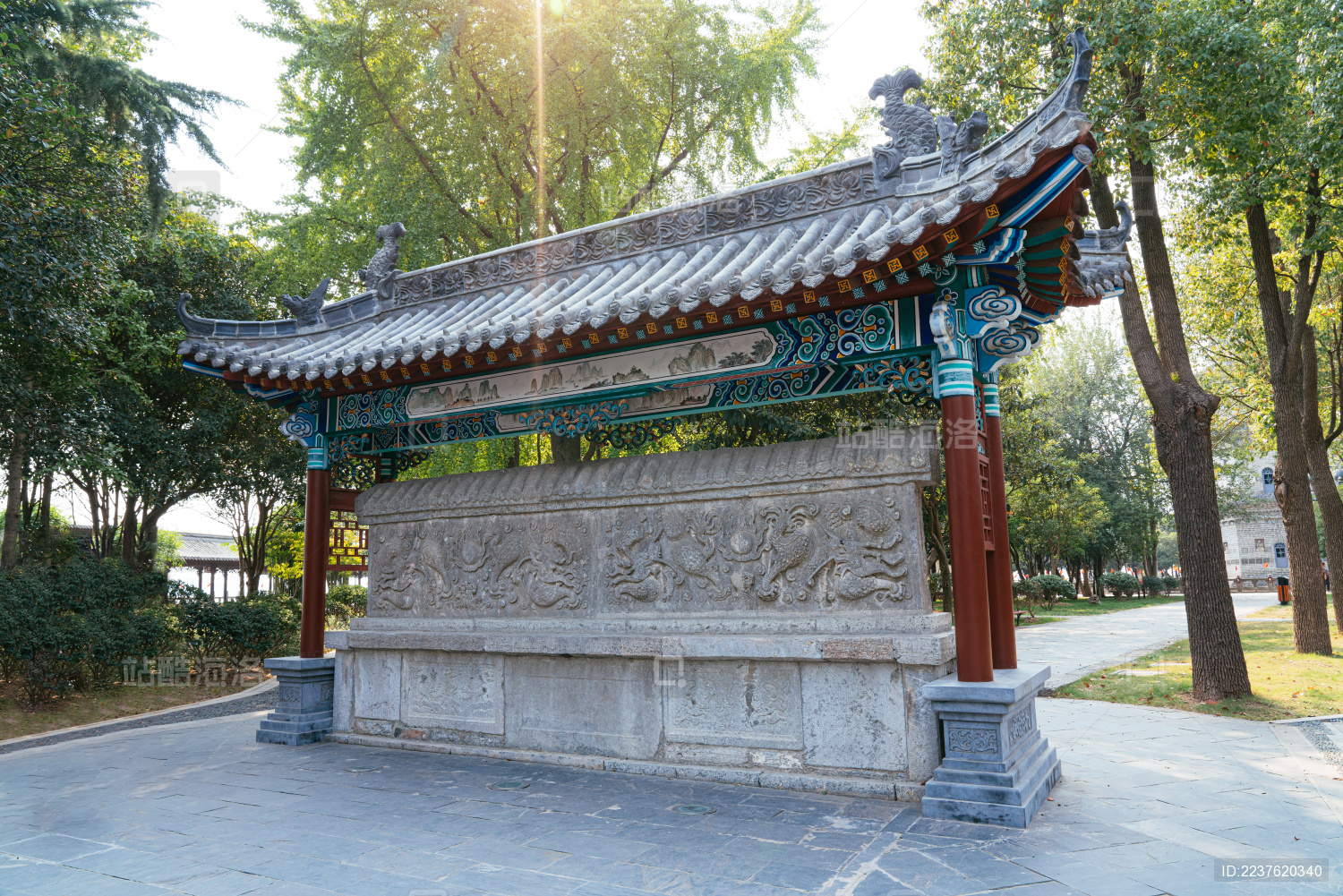 中国湖北省荆州市明代万寿园的四龙壁_站酷海洛_正版图片_视频_字体