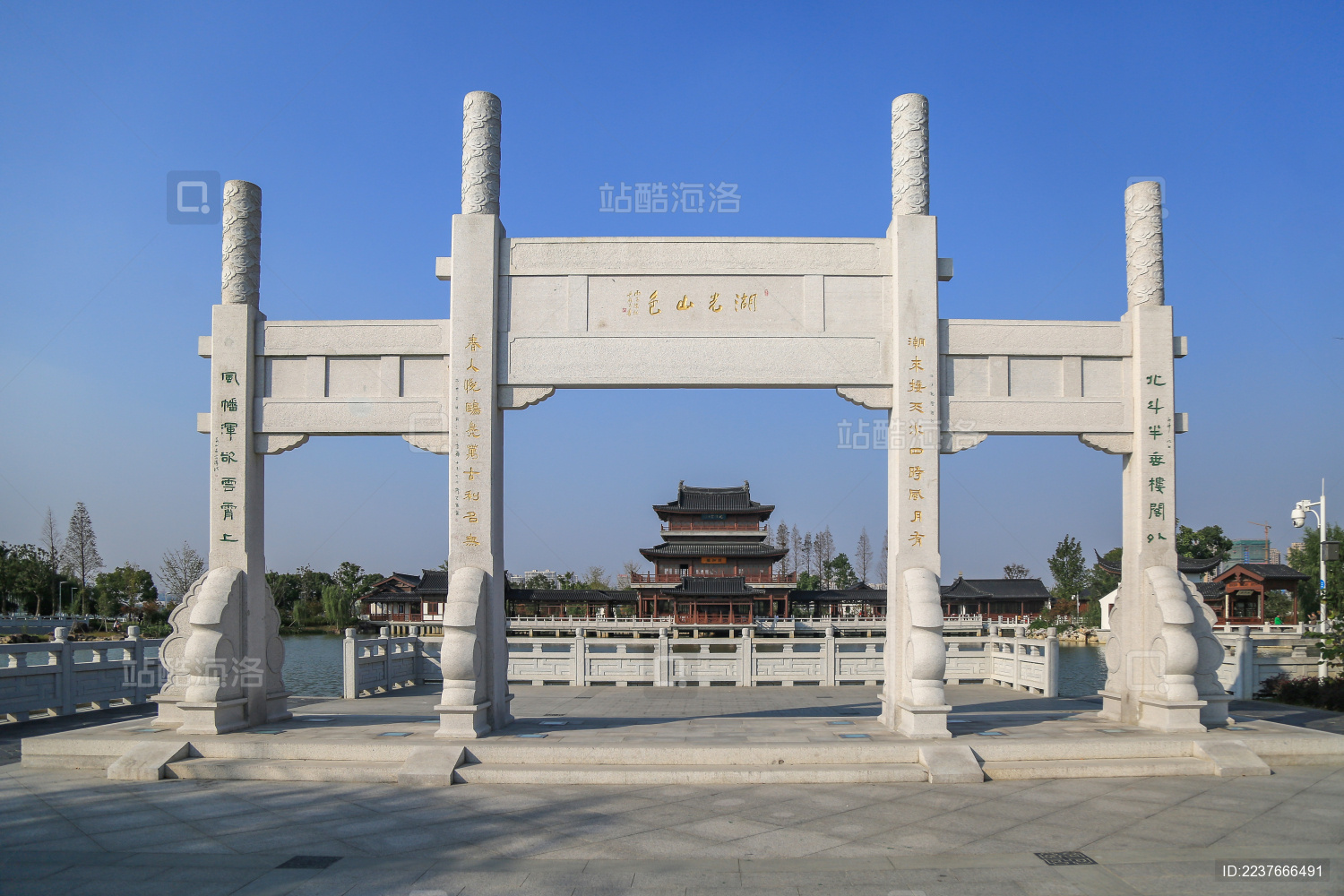 中国江苏省苏州吴中区石湖风景