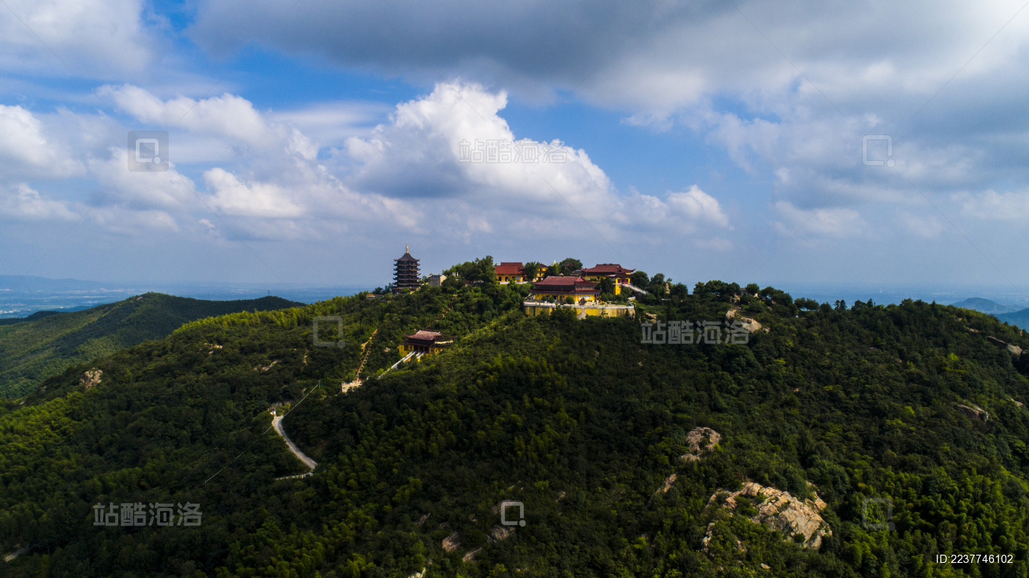 航拍安徽郎溪观天下景区石佛山风光